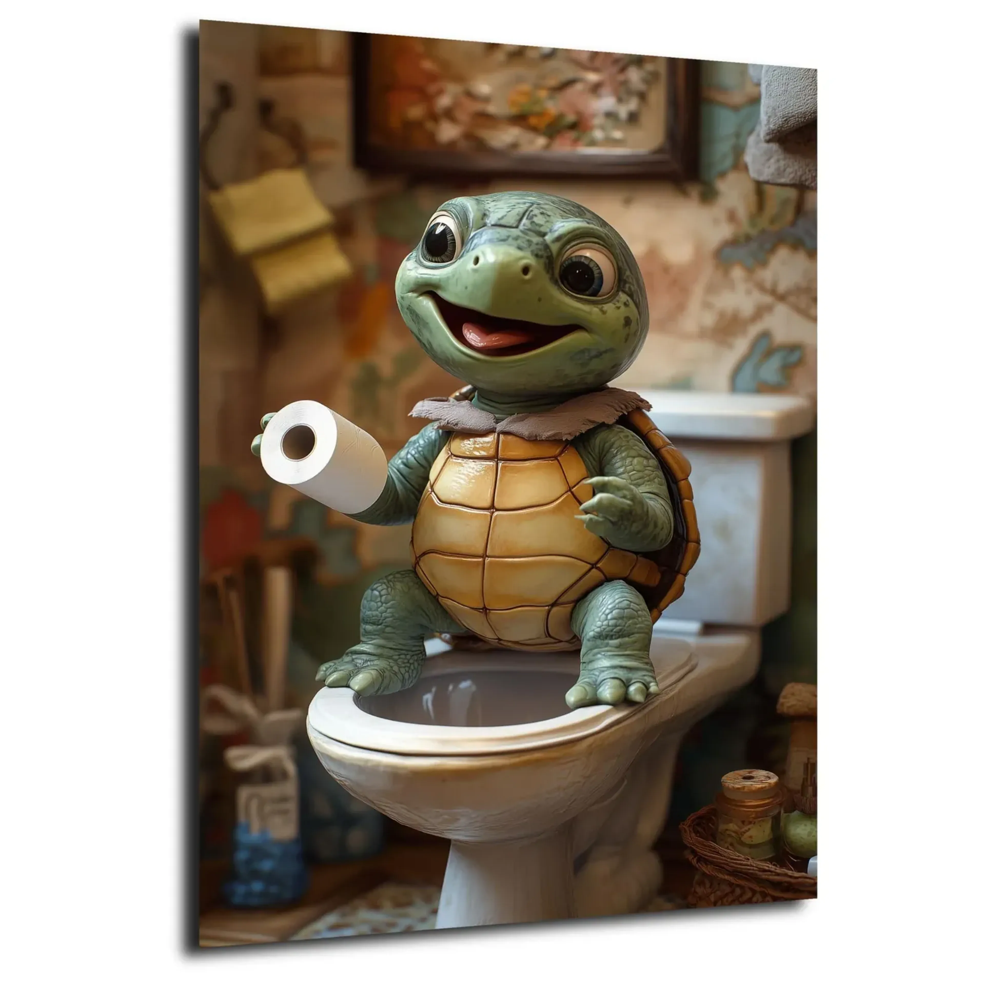 Schildkröte mit Papierrolle – Ansicht 5