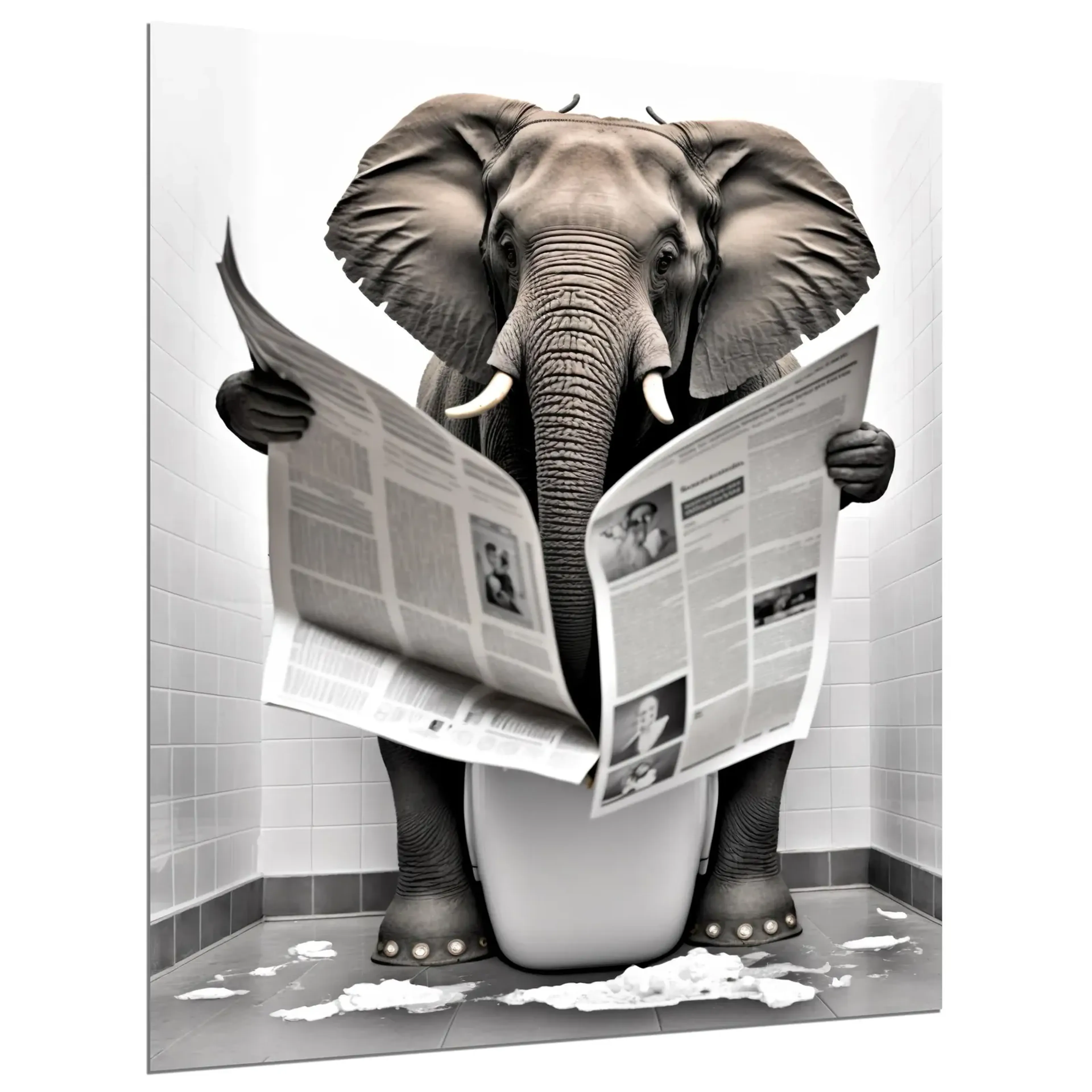 Elefant mit Zeitung – Ansicht 5