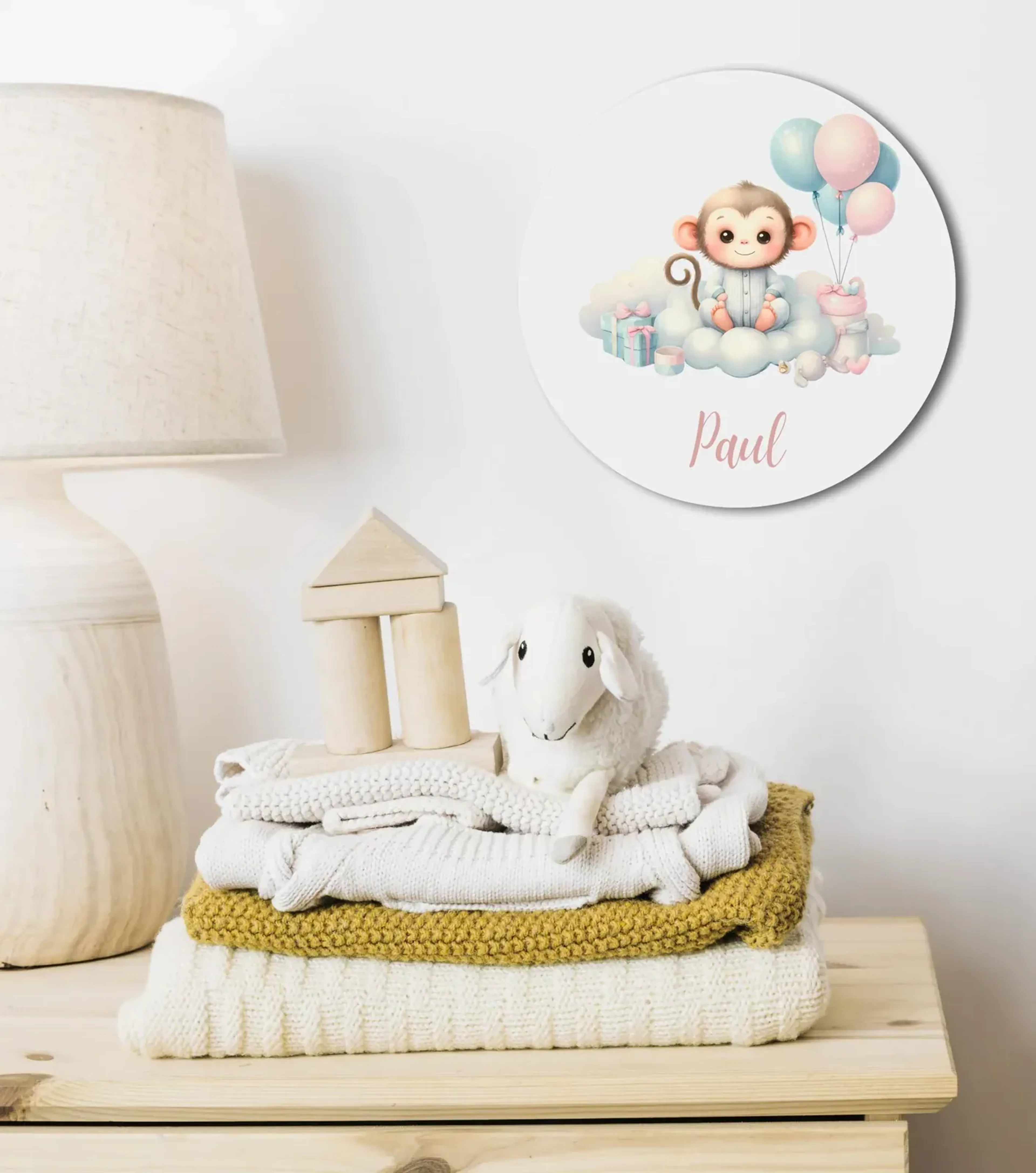 Kinder-Namensschild mit Tiermotiv – Ansicht 2