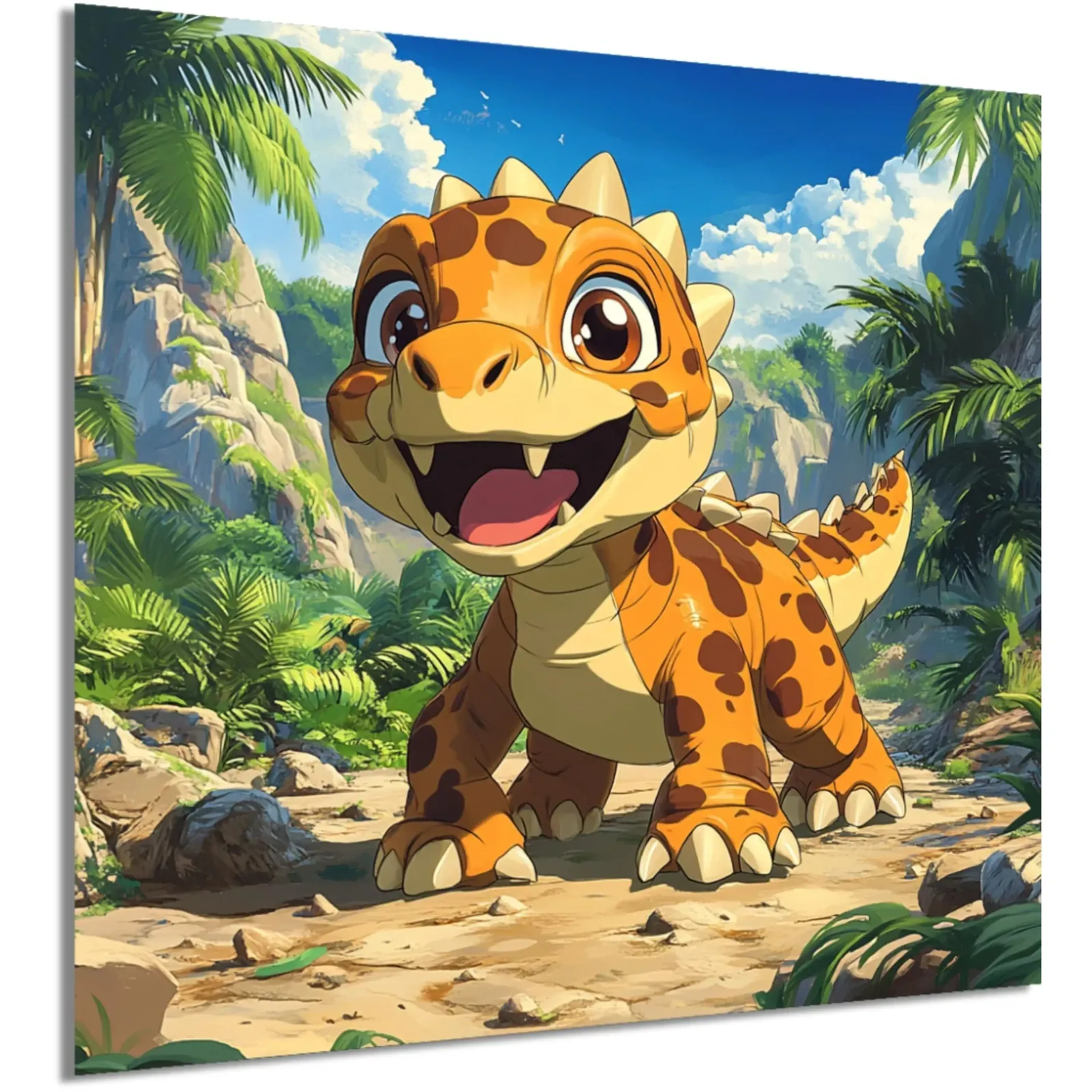 Gefleckter Dino im Palmental – Ansicht 5