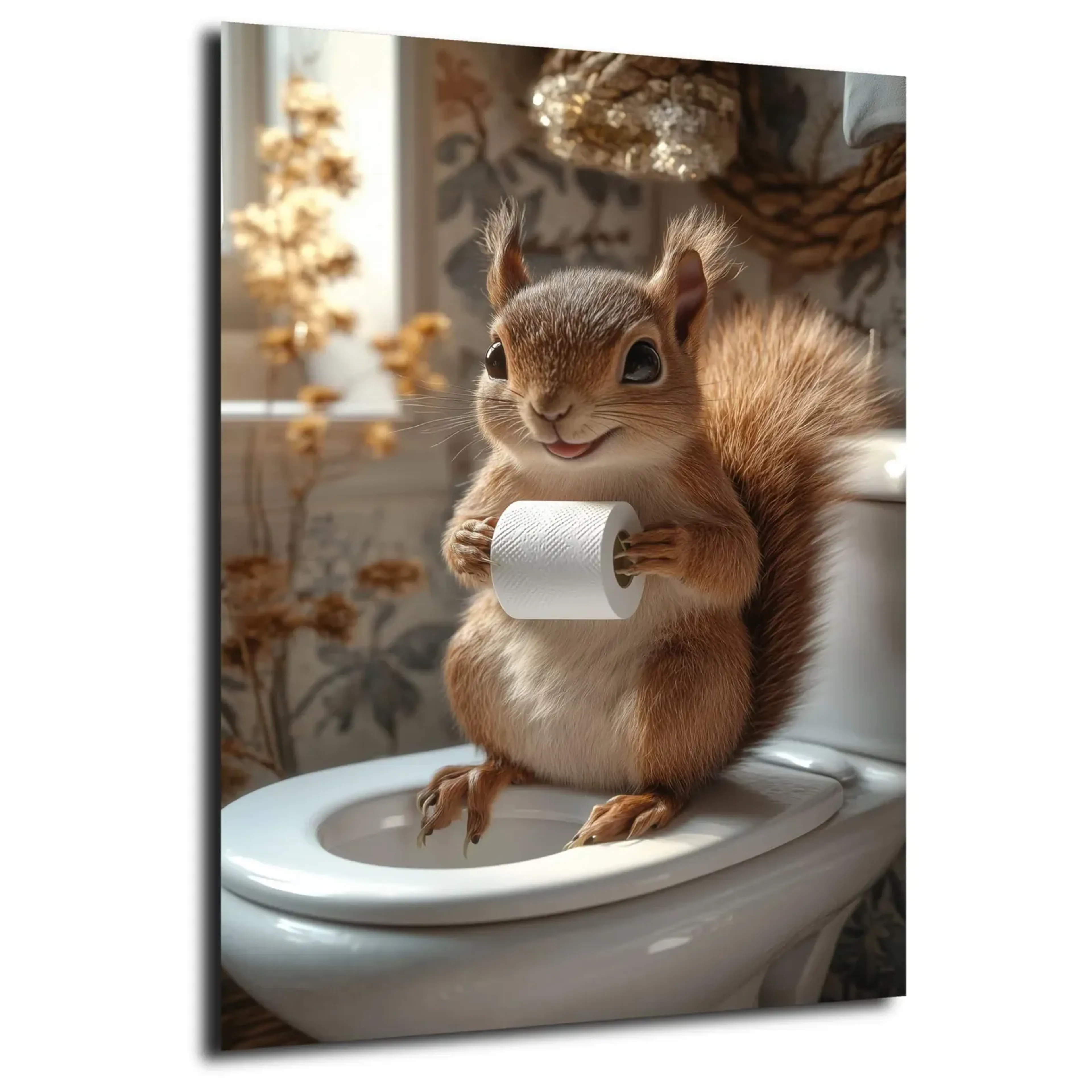Eichhörnchen mit Toilettenpapier – Ansicht 5