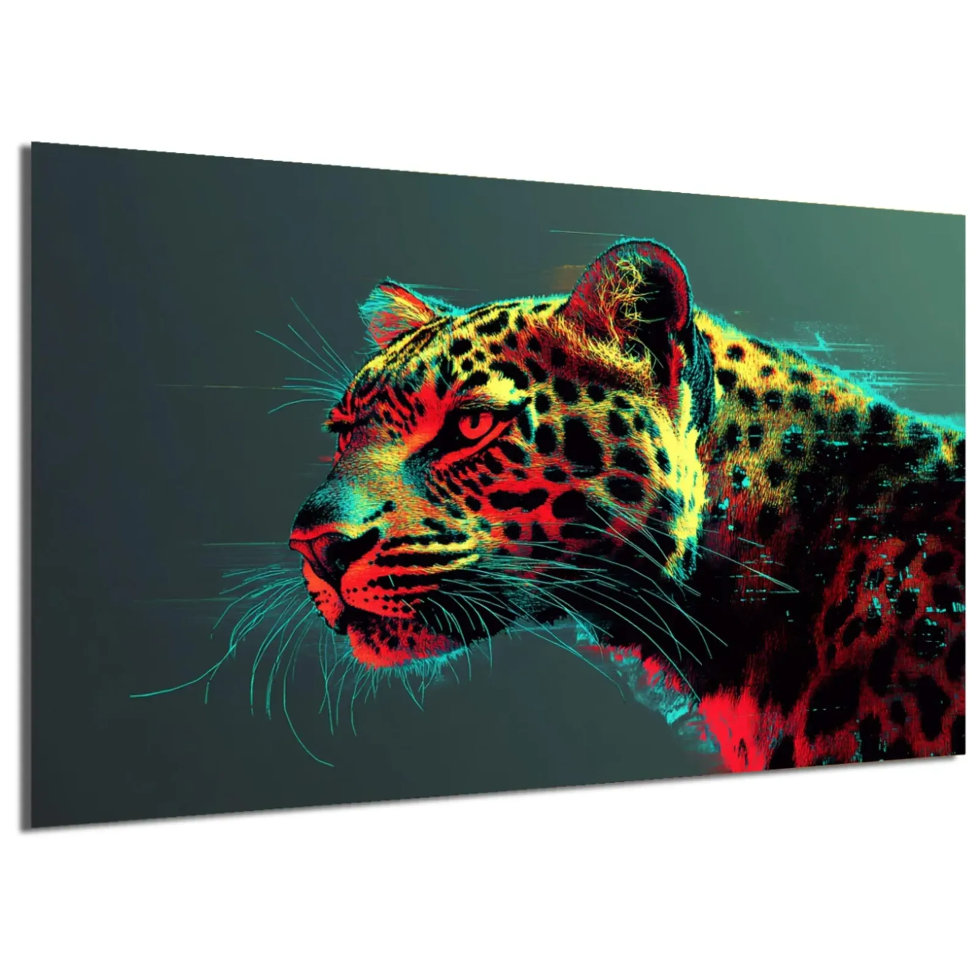 Leopard in Rot und Türkis – Ansicht 5
