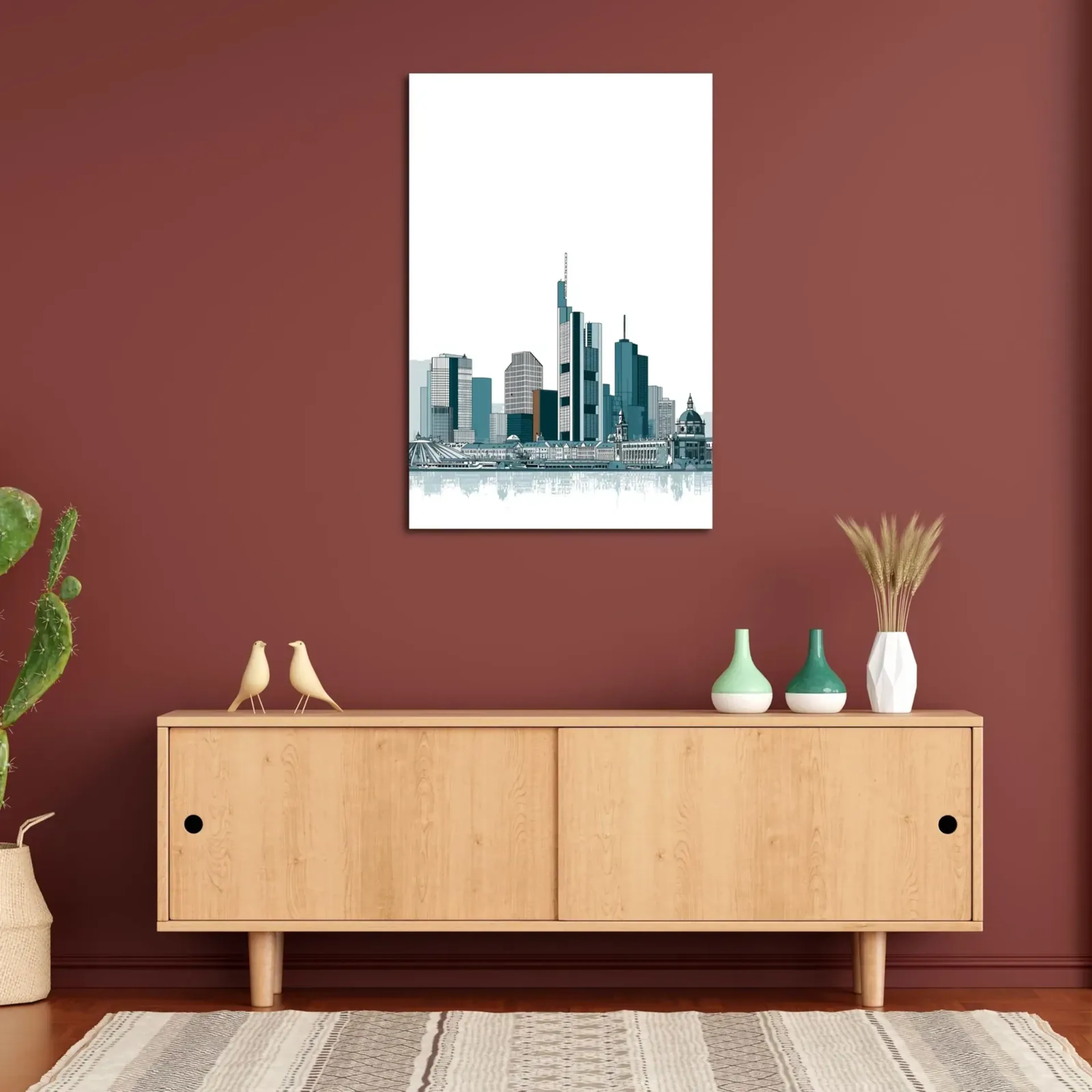 Frankfurter Skyline in Petrol – Ansicht 6