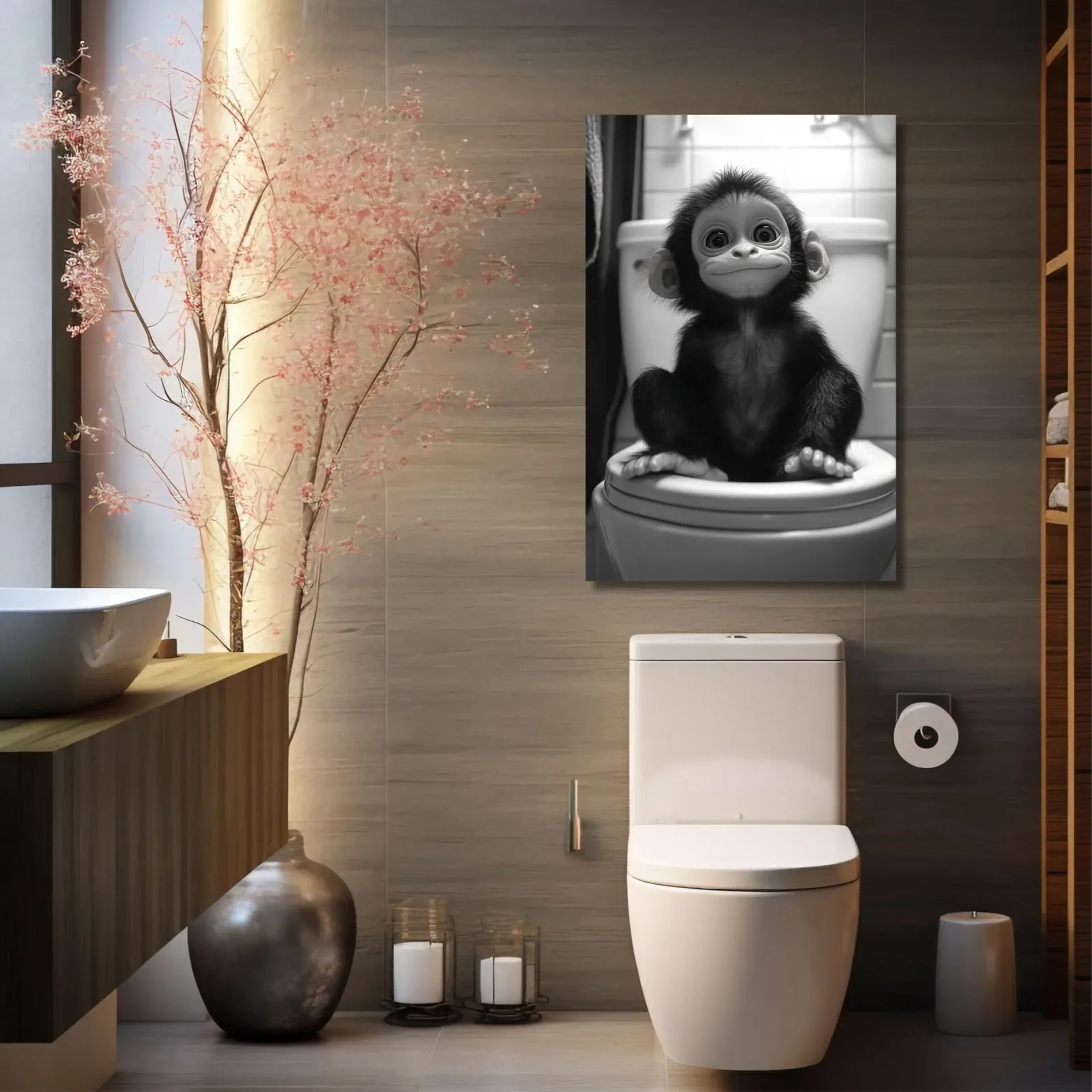 Vogel auf Toilettenbrille – Ansicht 2