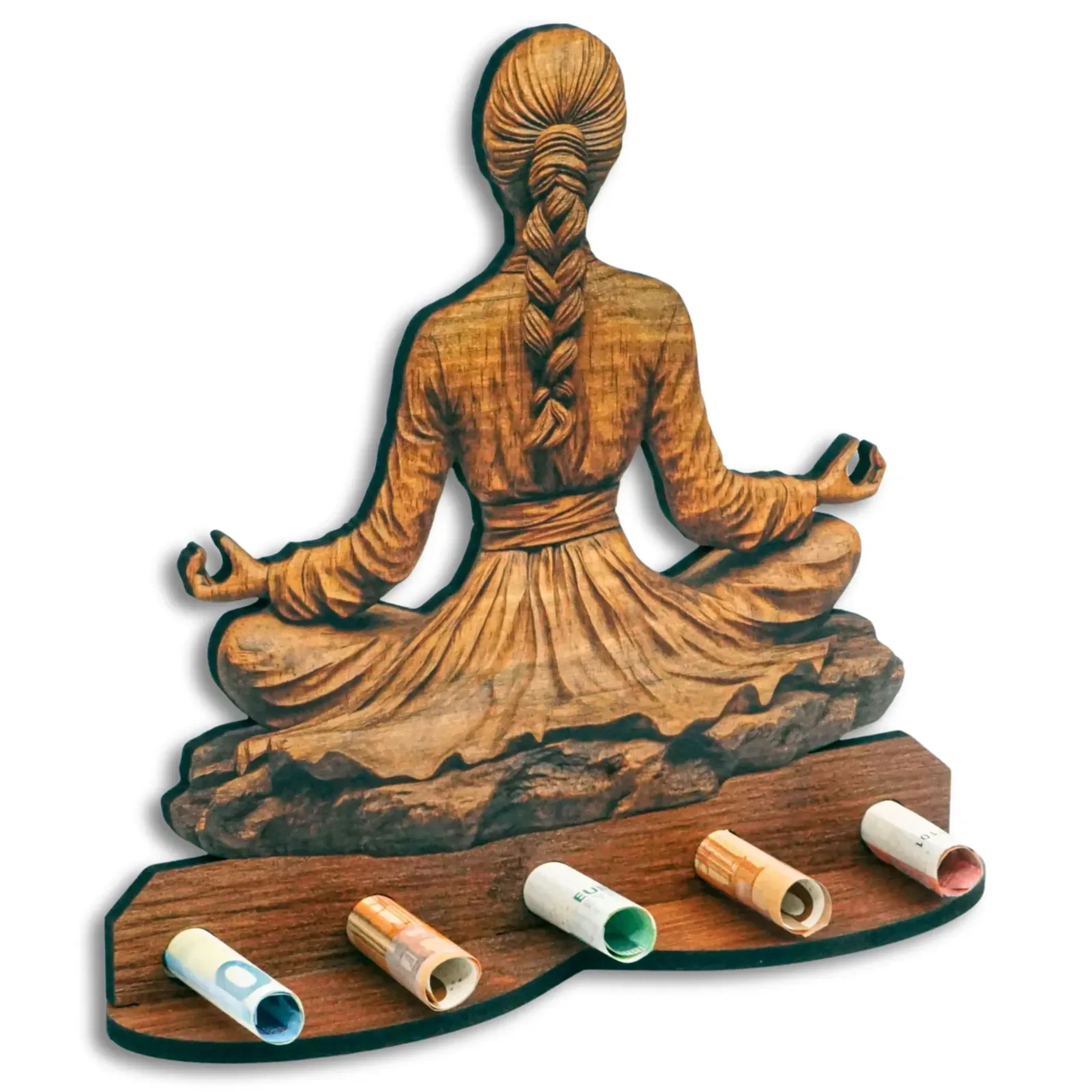Geldgeschenk „Meditation“ in Holzoptik