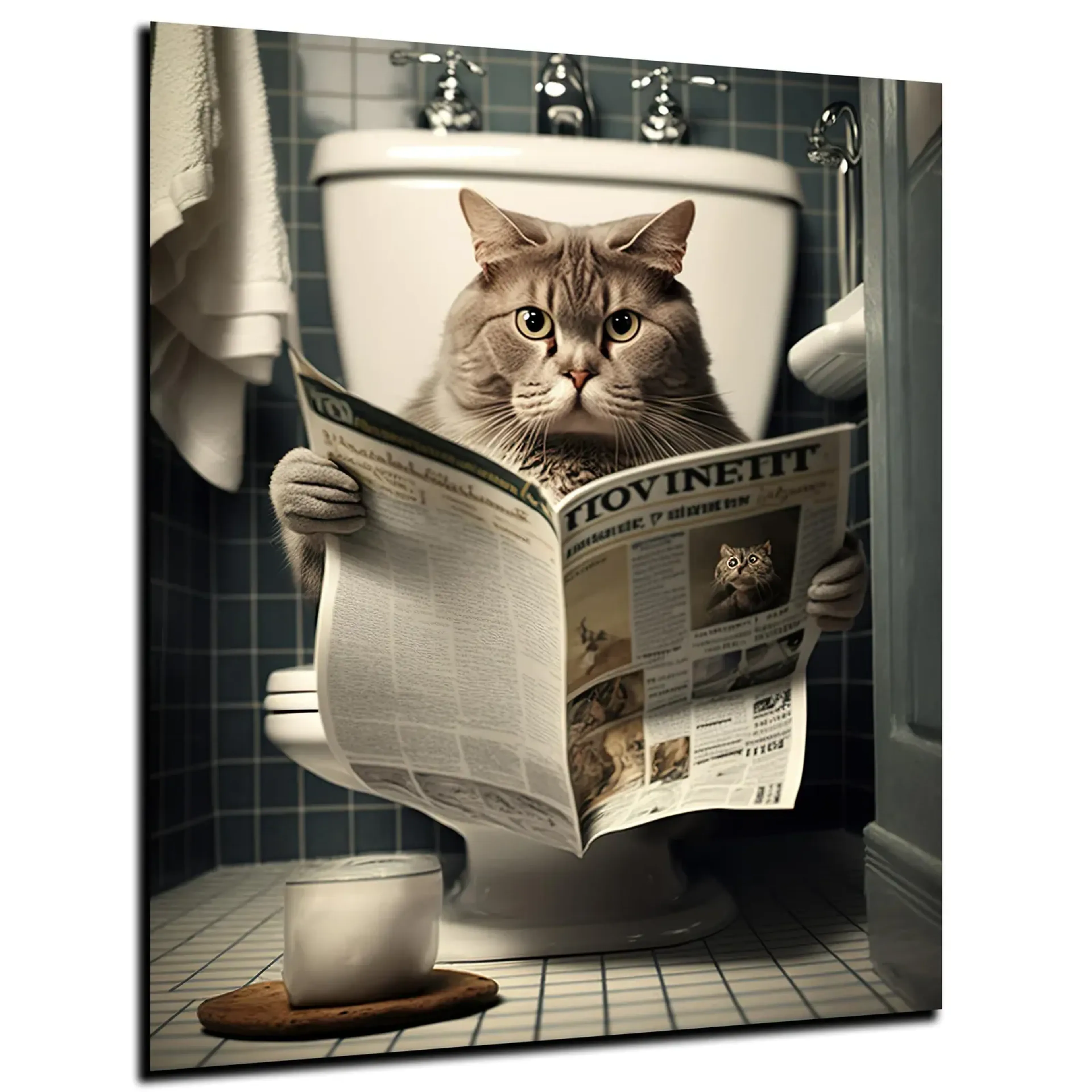 Katze mit Zeitung – Ansicht 5