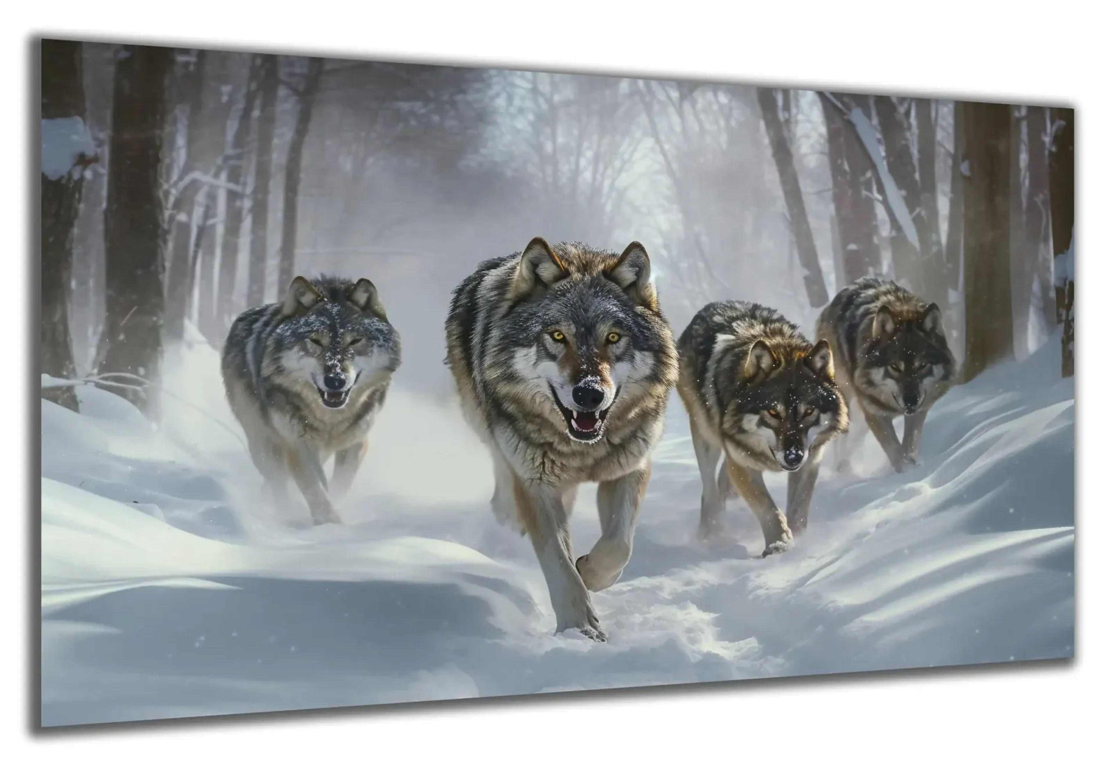 Wolfsrudel im Schnee – Ansicht 5