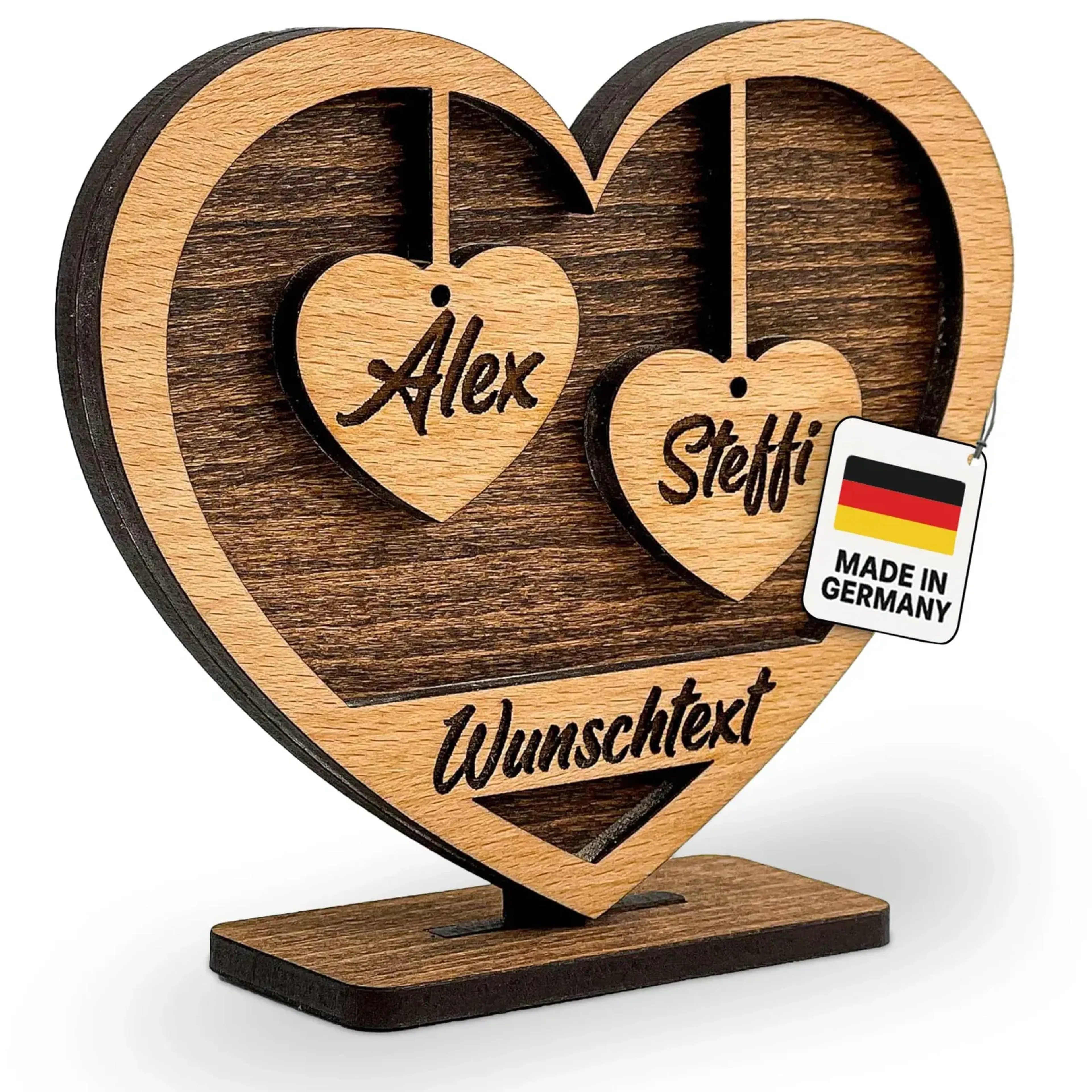 Herz mit Gravur und Namen – Ansicht 3