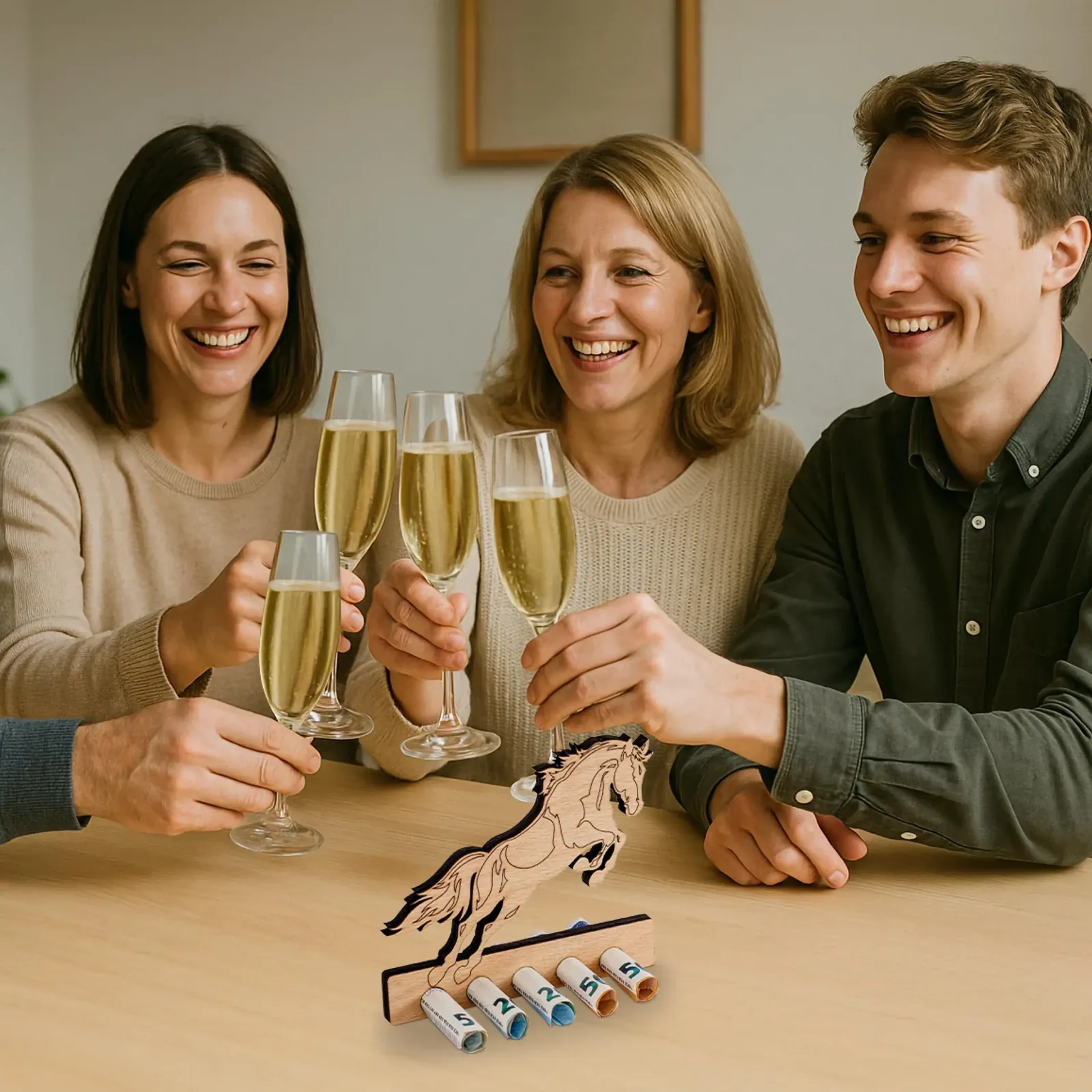 Geldgeschenk „Pferd“ aus Holz – Ansicht 2