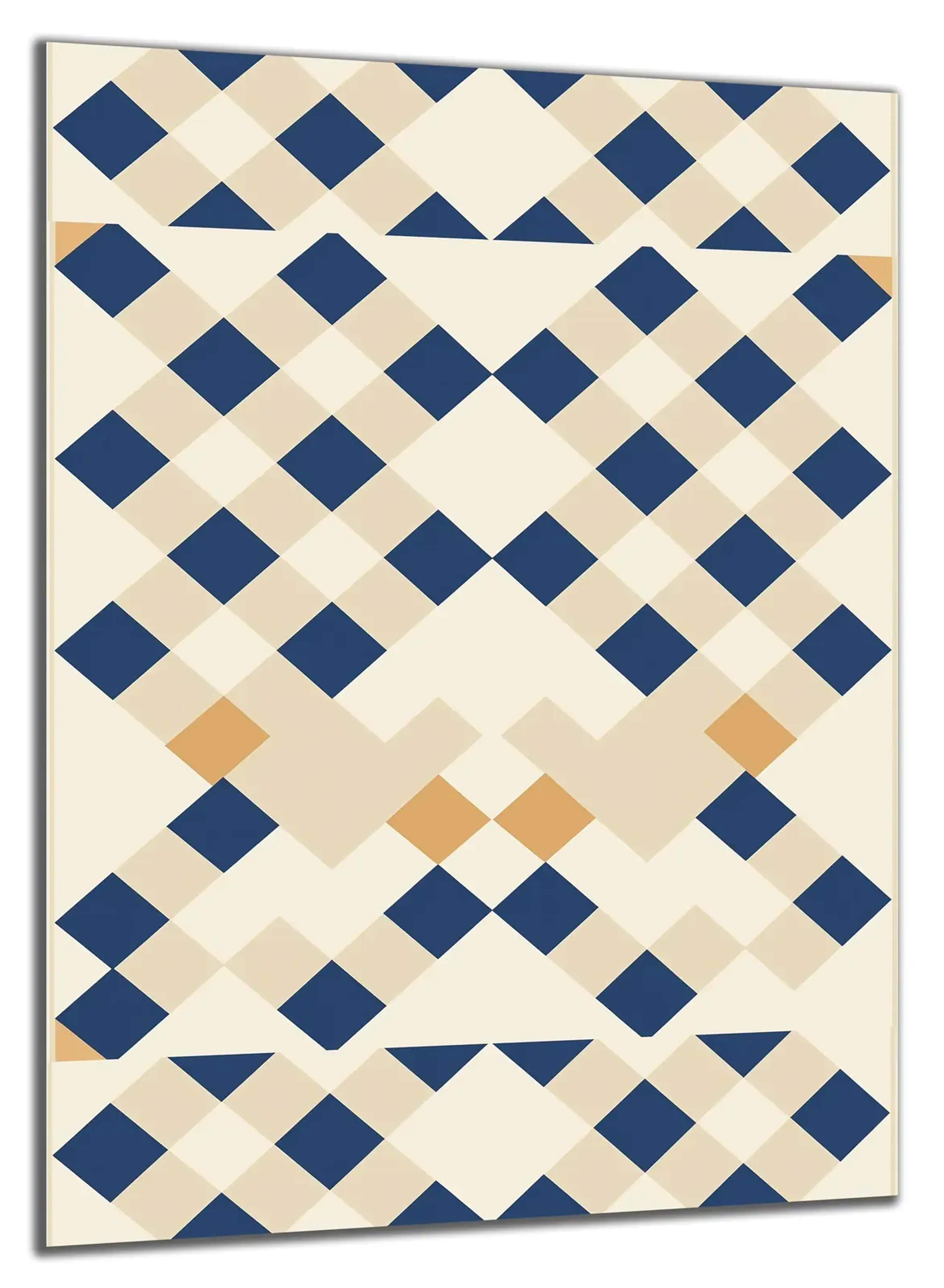 Rauten in Blau und Beige – Ansicht 5