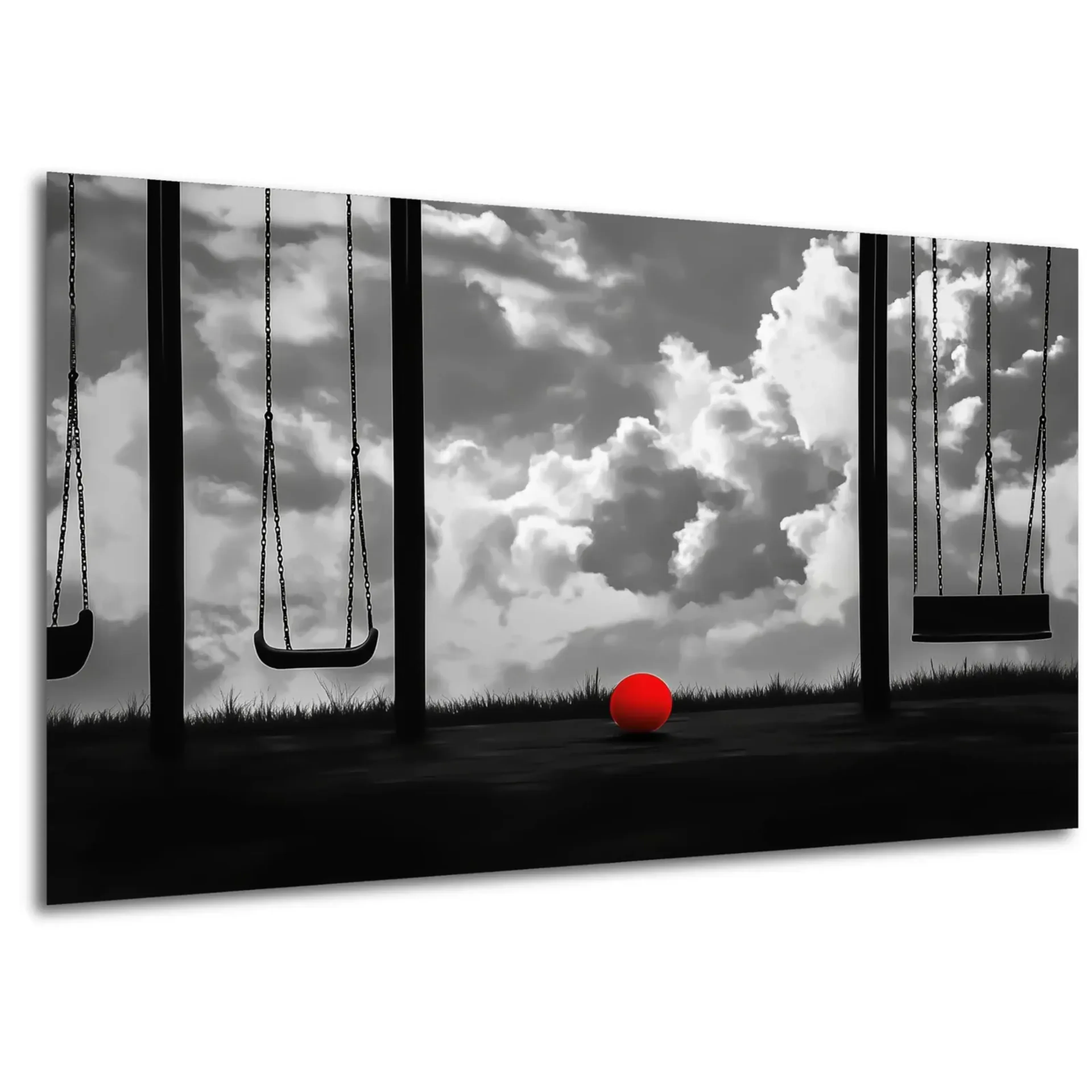 Roter Ball zwischen Schaukeln – Ansicht 5