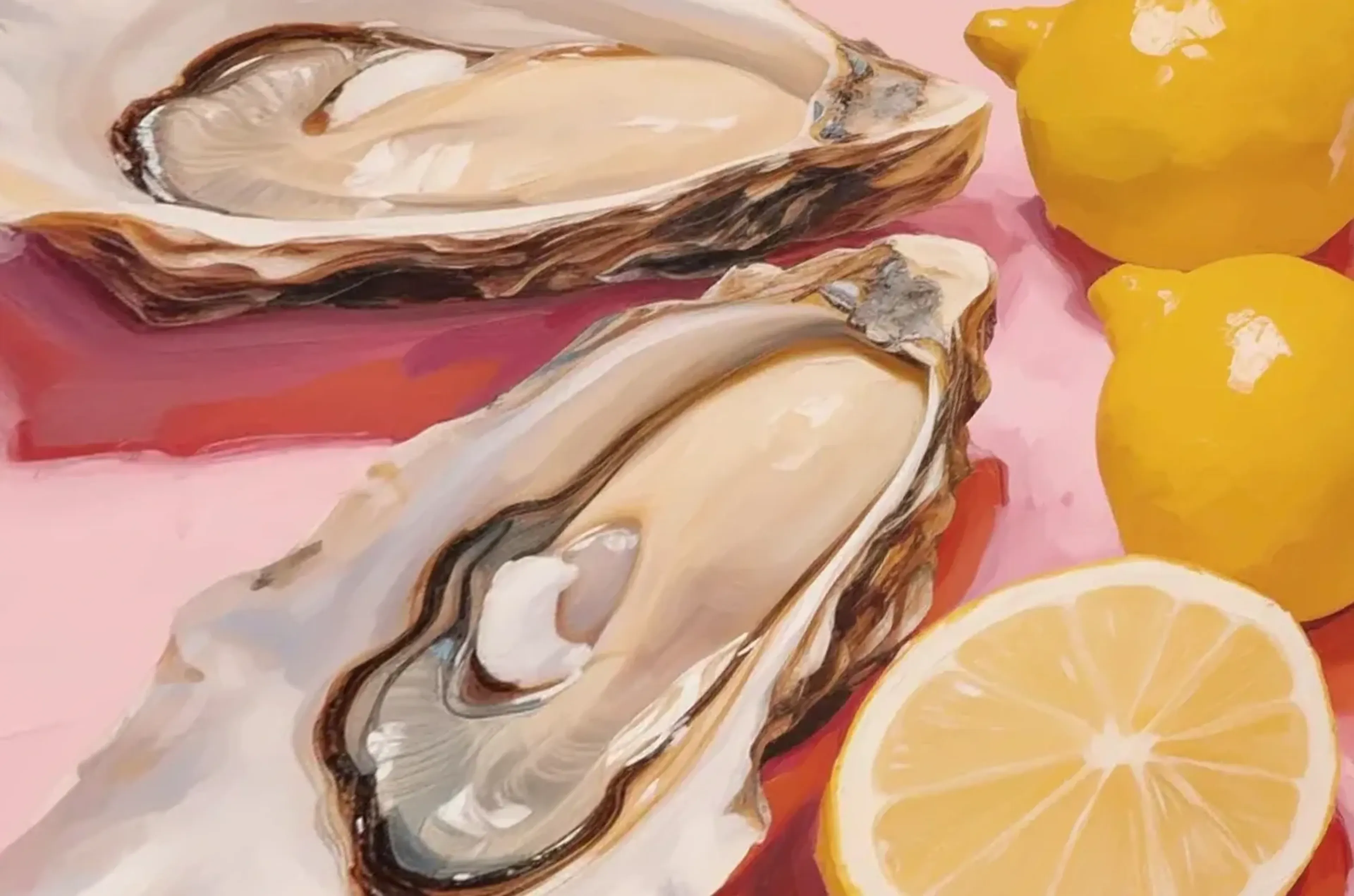 Oyster Party – Motiv als Wandbild auf Holz