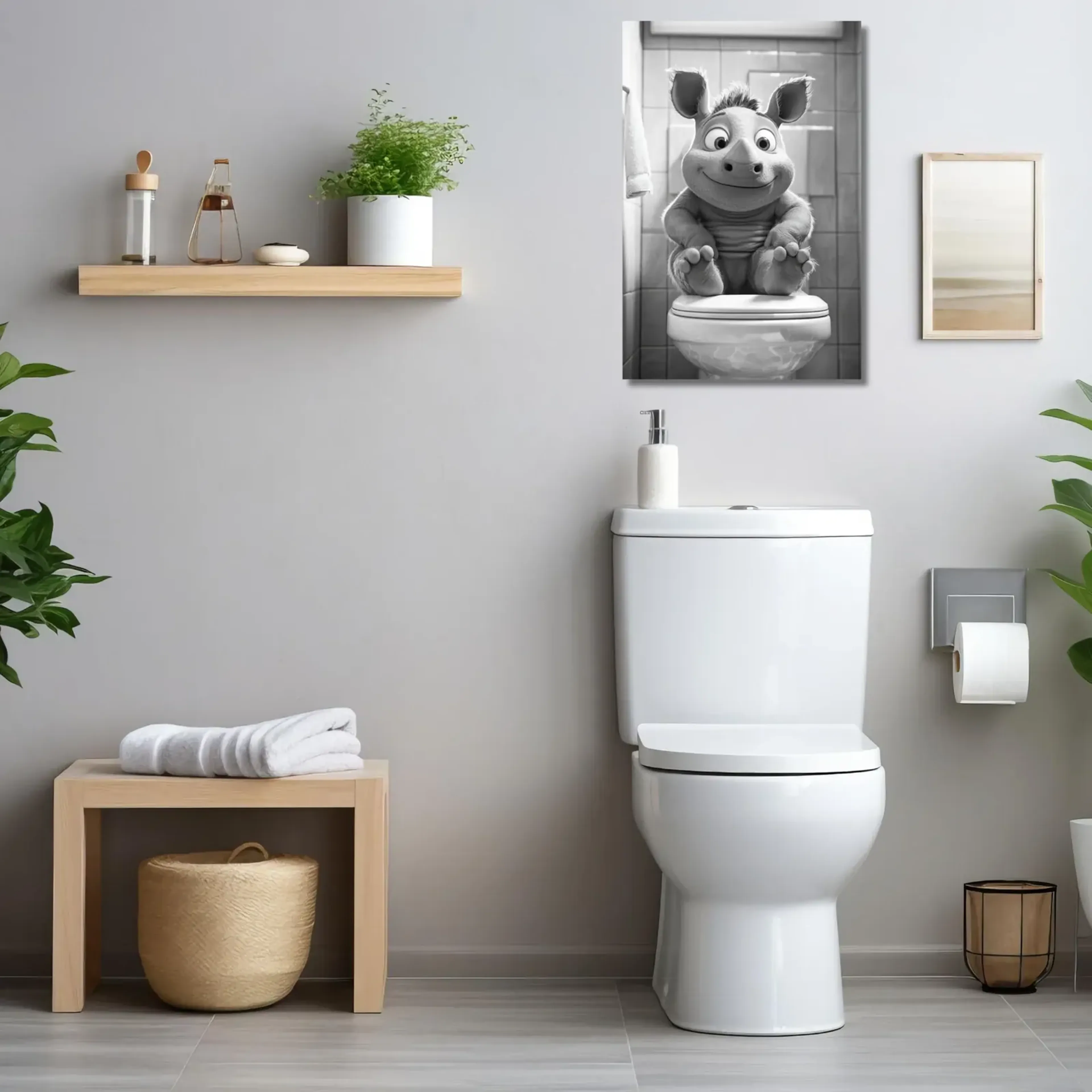 Vogel auf Toilettenbrille – Ansicht 4