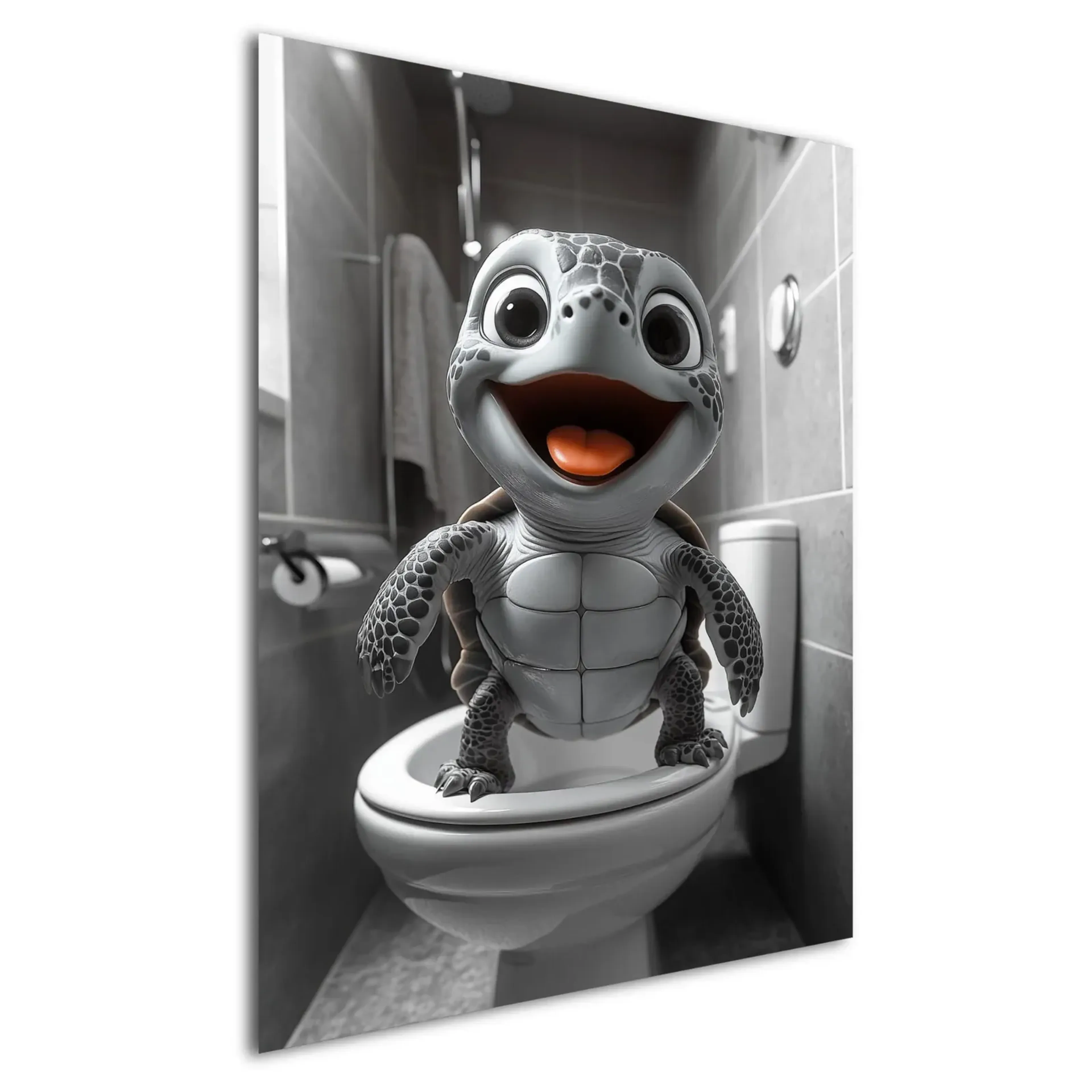 Schildkröte auf Toilette – Ansicht 5