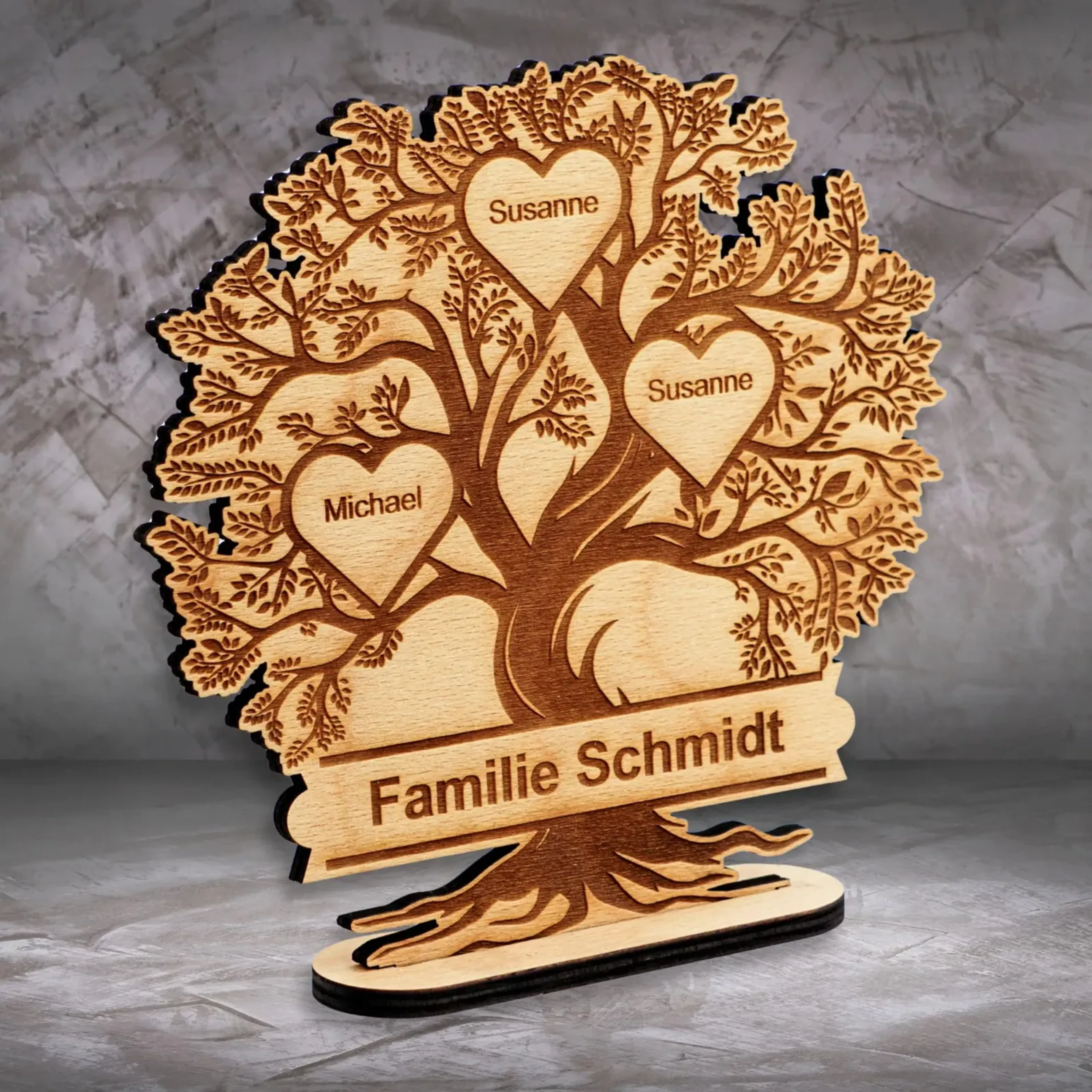 Lebensbaum mit Gravur und Namen – Ansicht 5