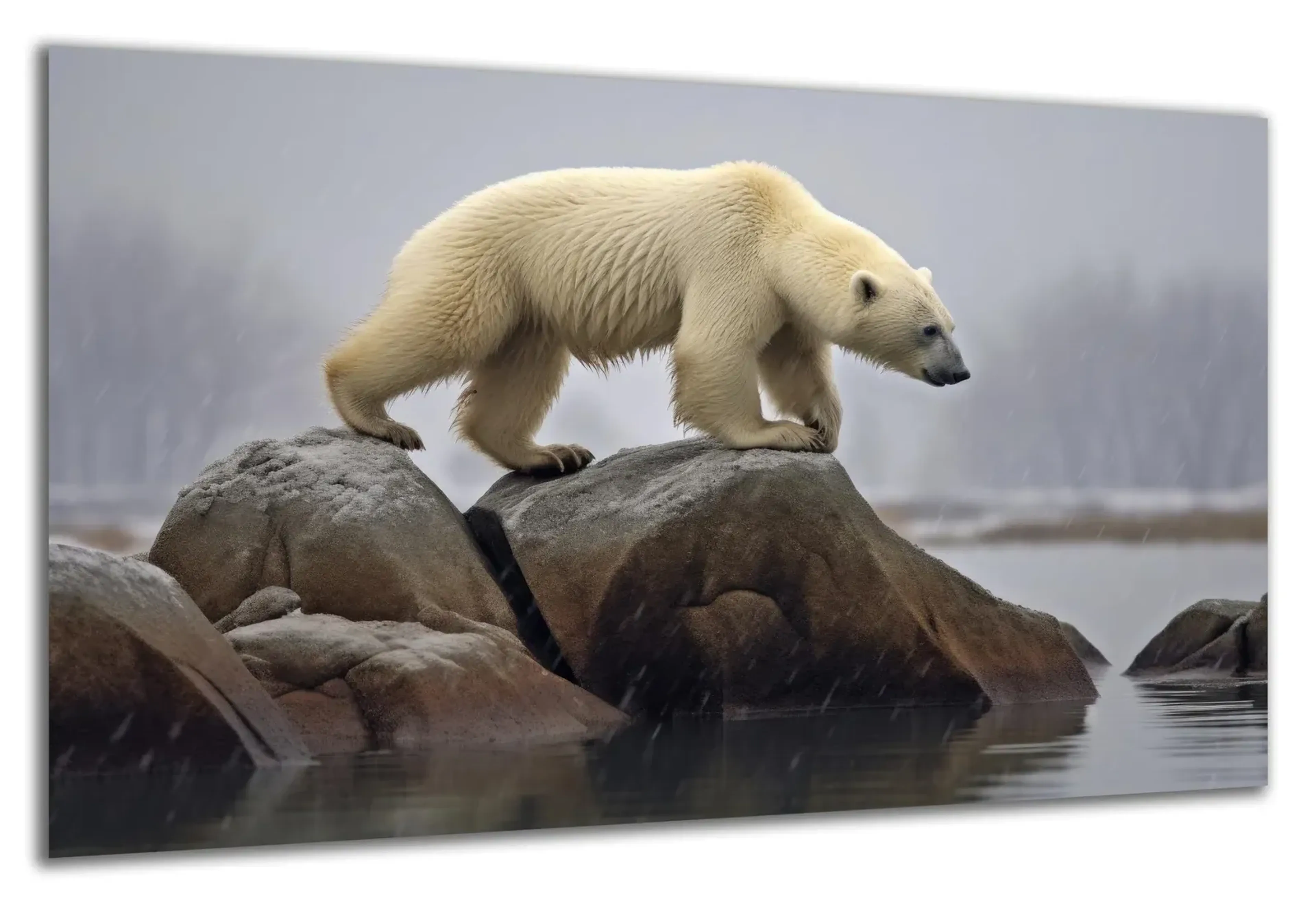 Eisbär auf Felsen – Ansicht 5