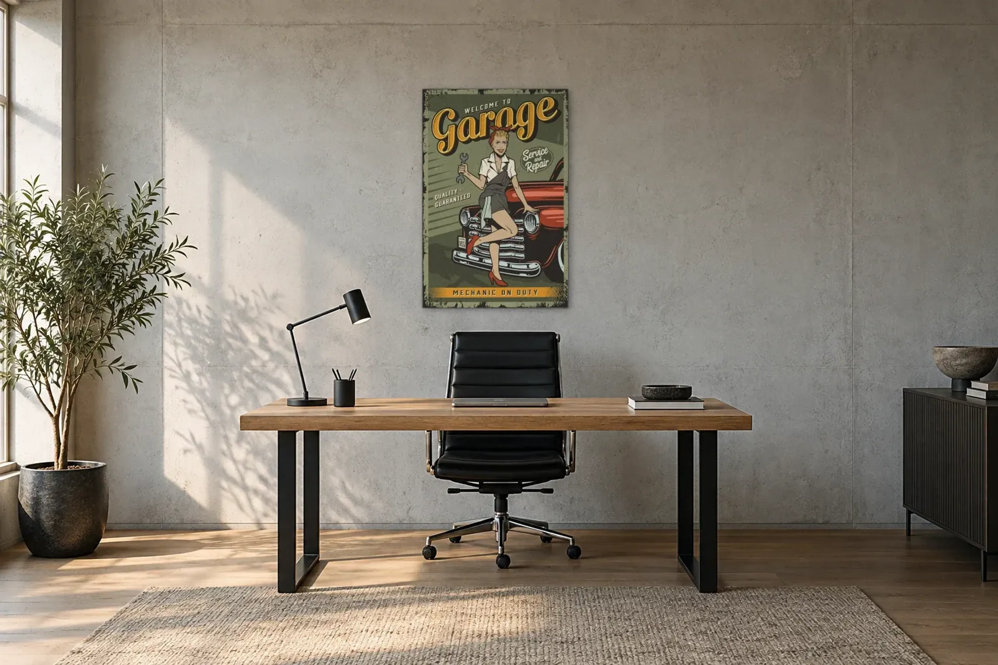 Wandbild im Büro