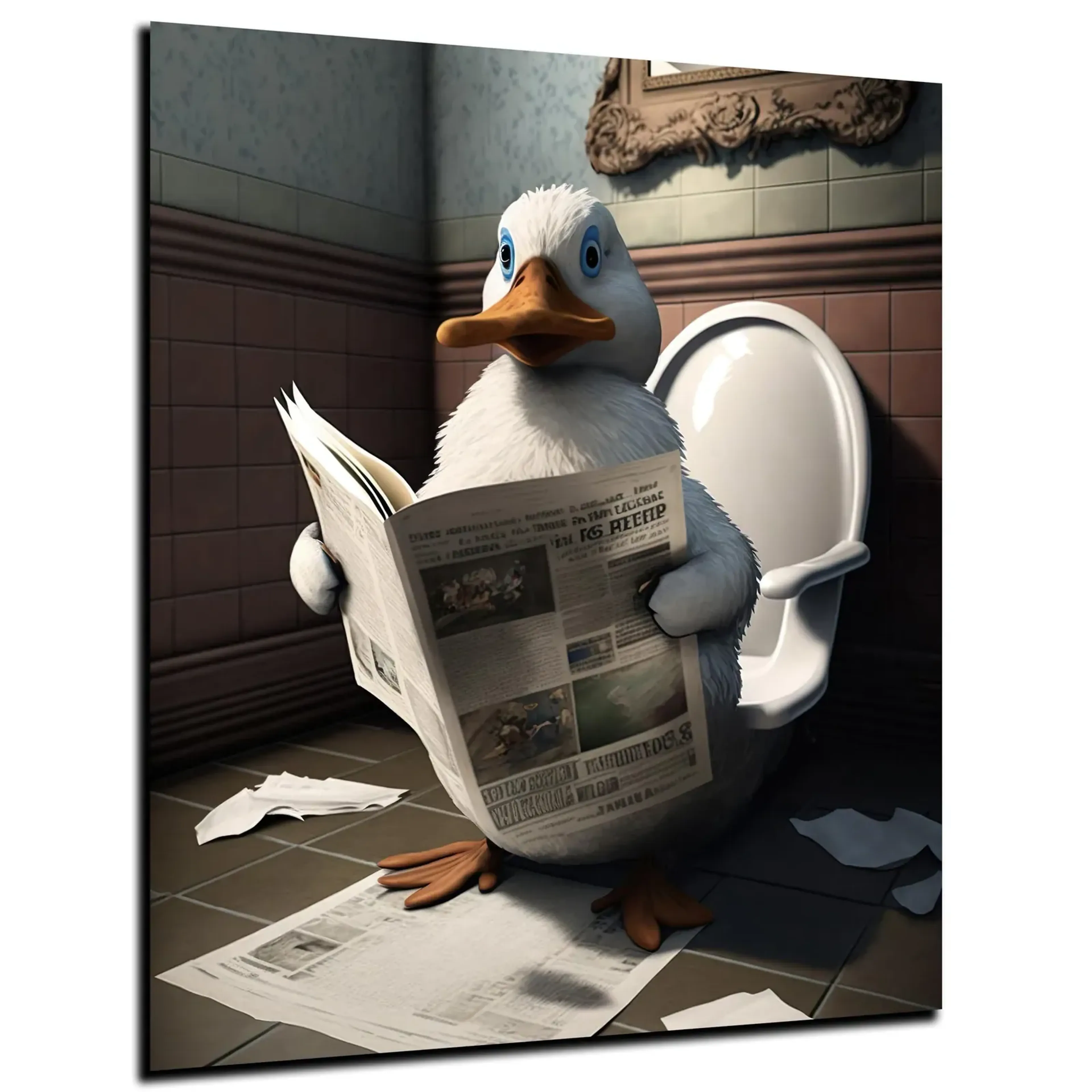 Ente mit Zeitung – Ansicht 5