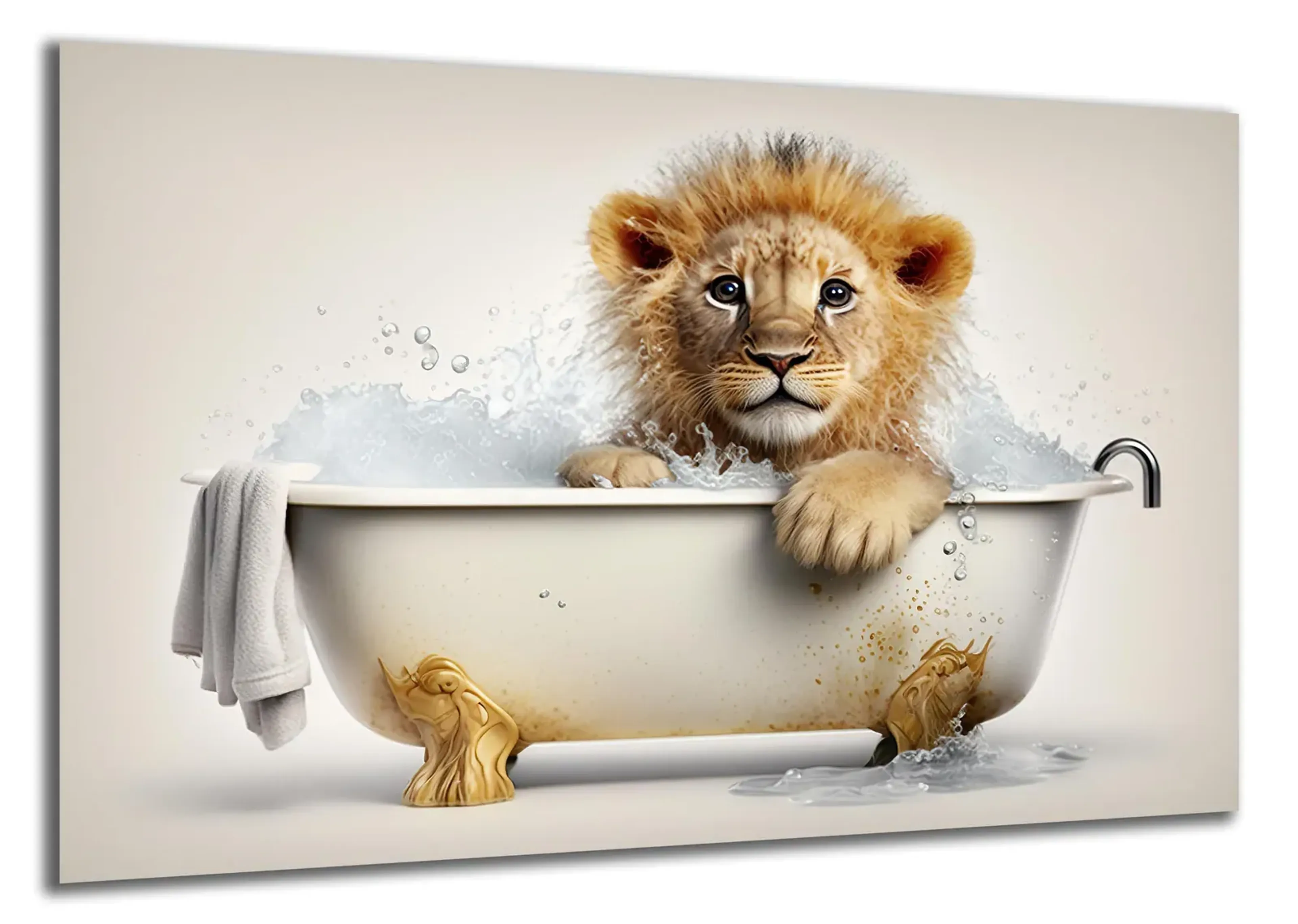 Löwenjunges in der Badewanne – Ansicht 5