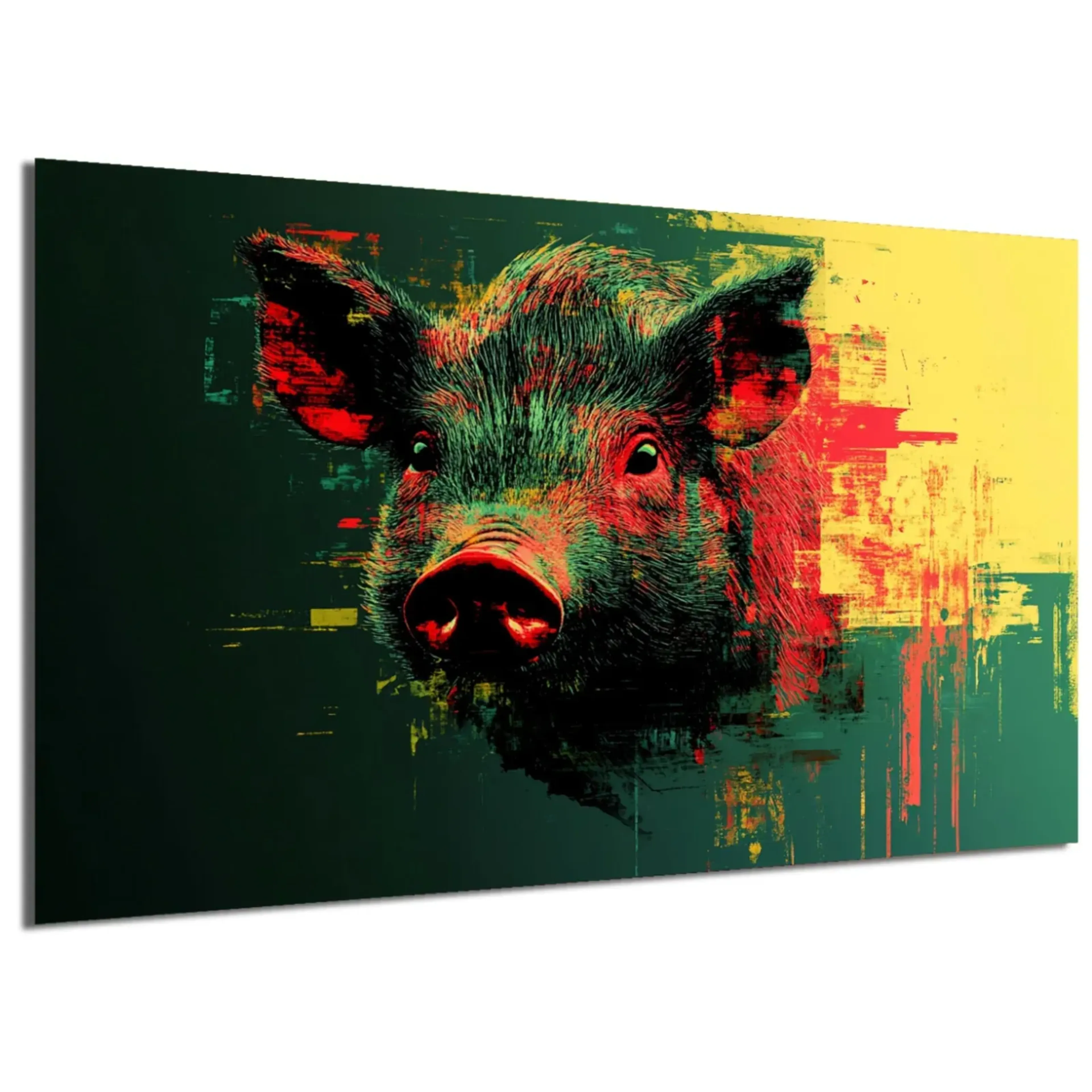 Wildschwein in Grün und Gelb – Ansicht 5
