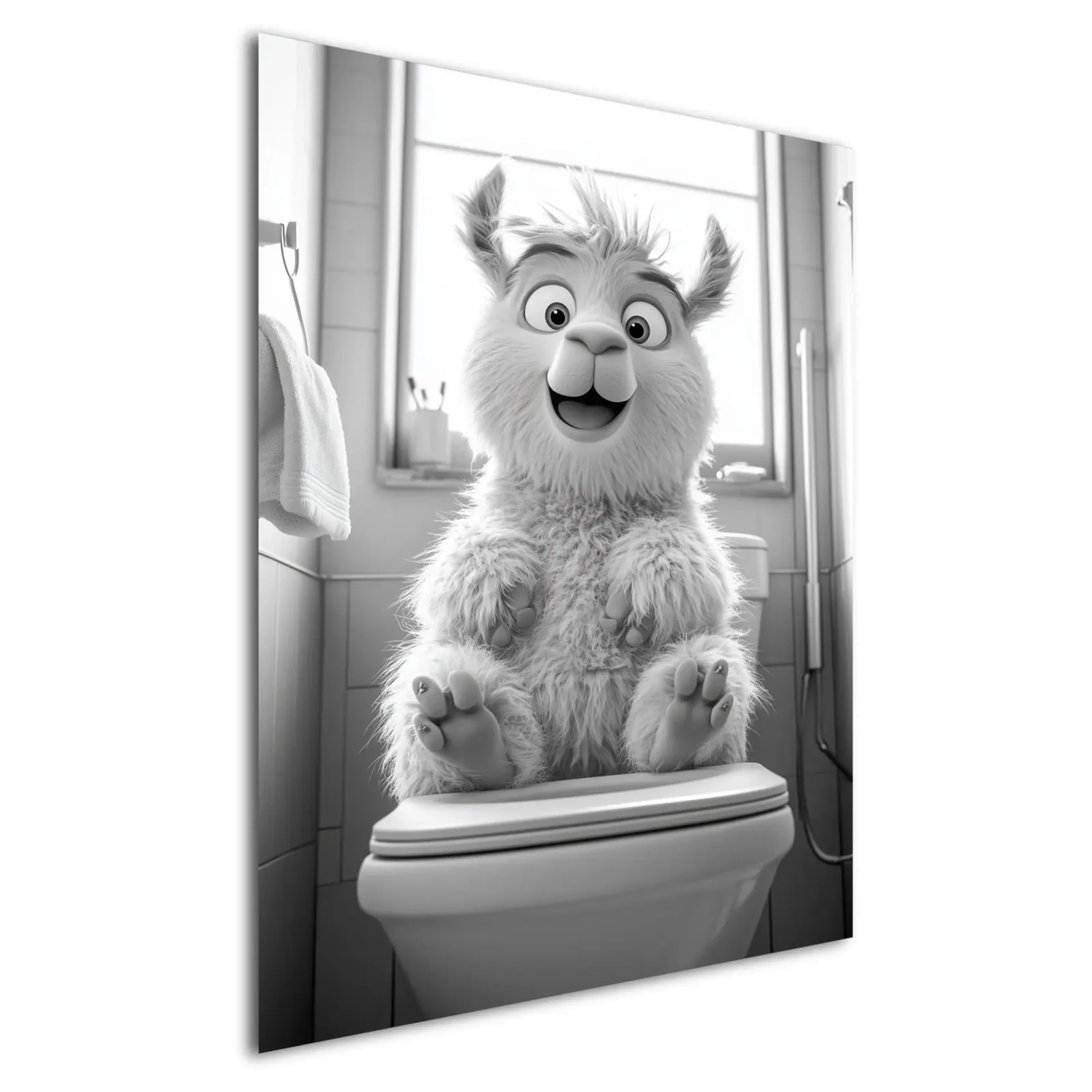 Lama auf Toilette – Ansicht 5