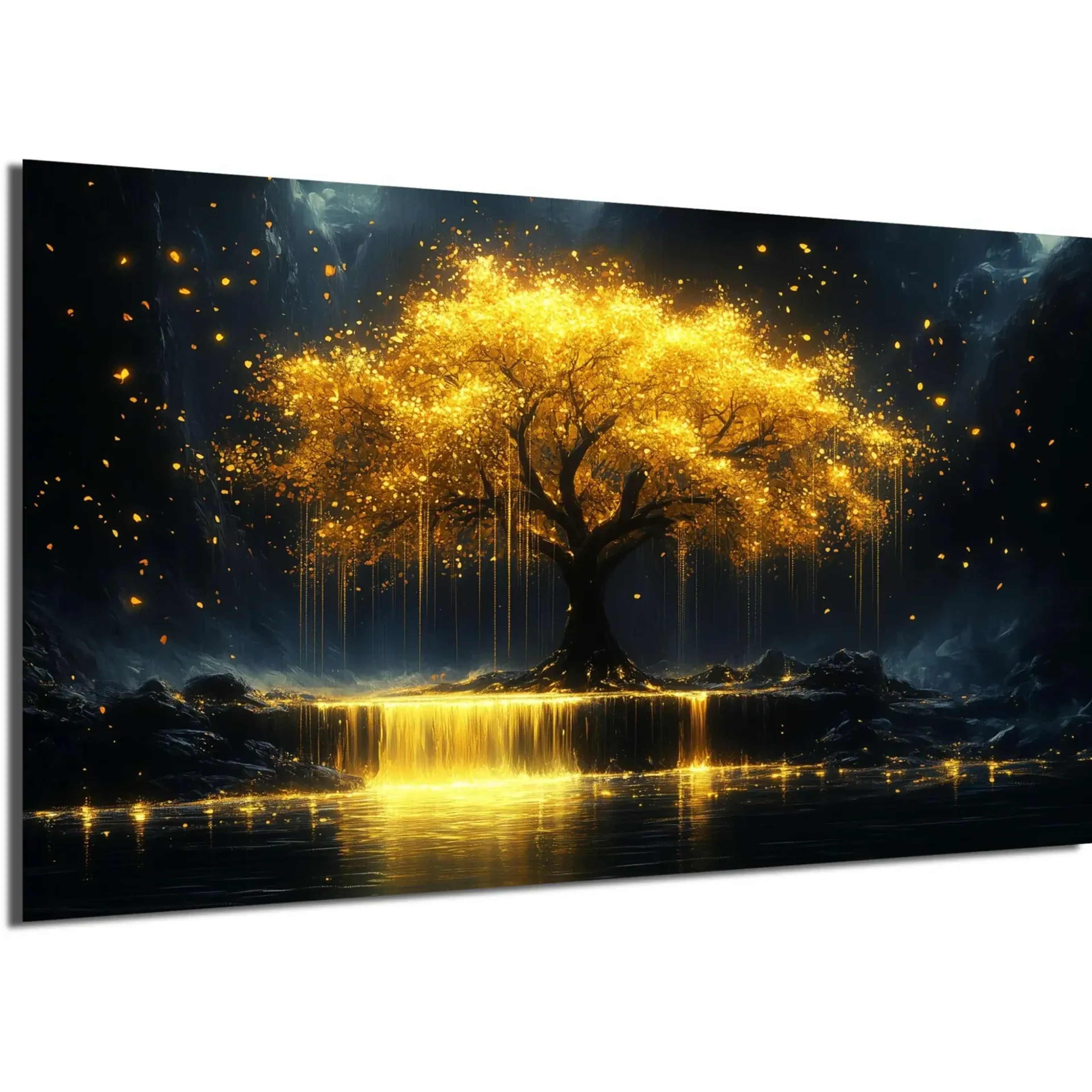 Goldener Baum am Wasserfall – Ansicht 5