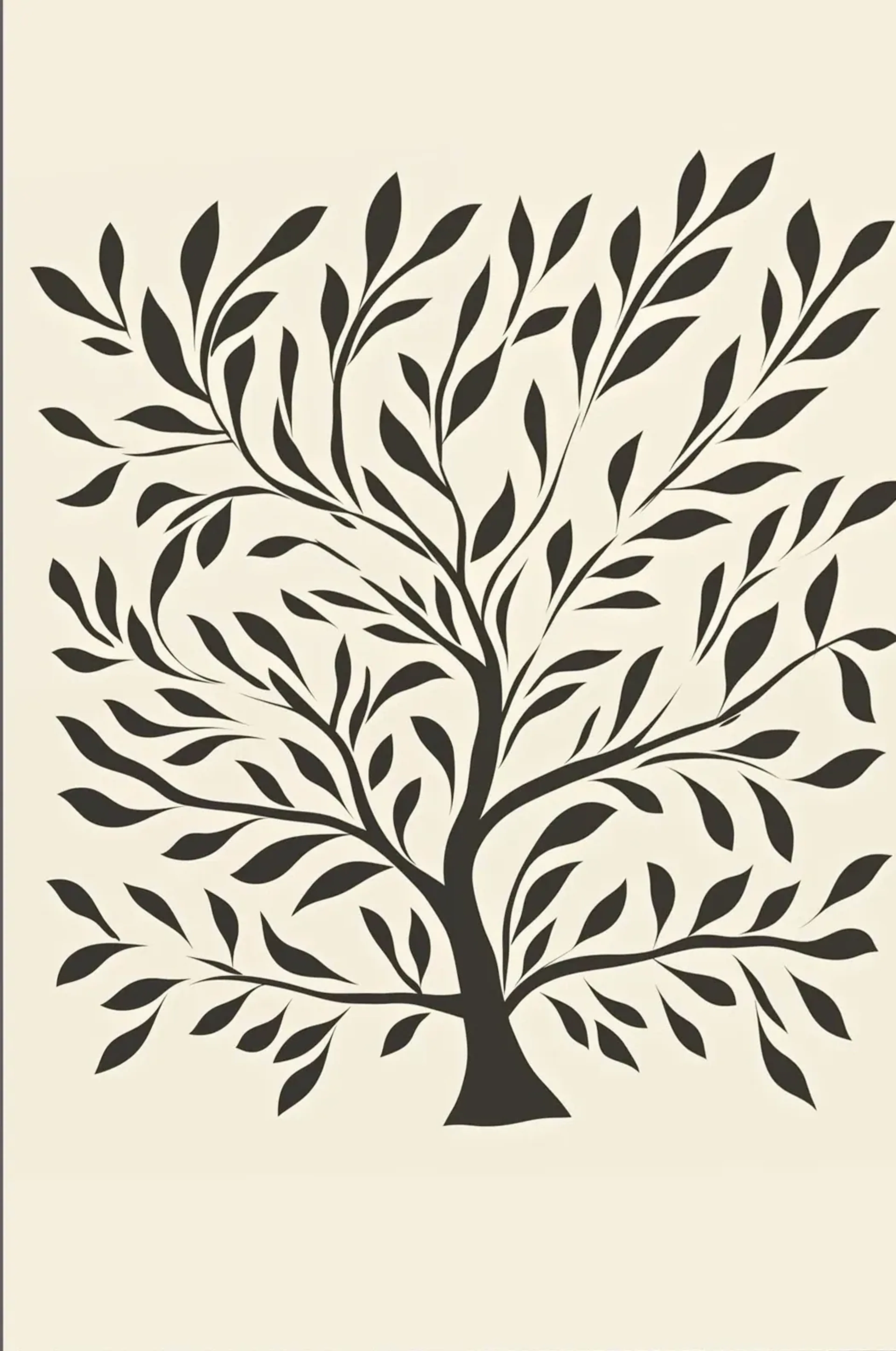 Baum in Silhouette – Motiv als Wandbild auf Holz
