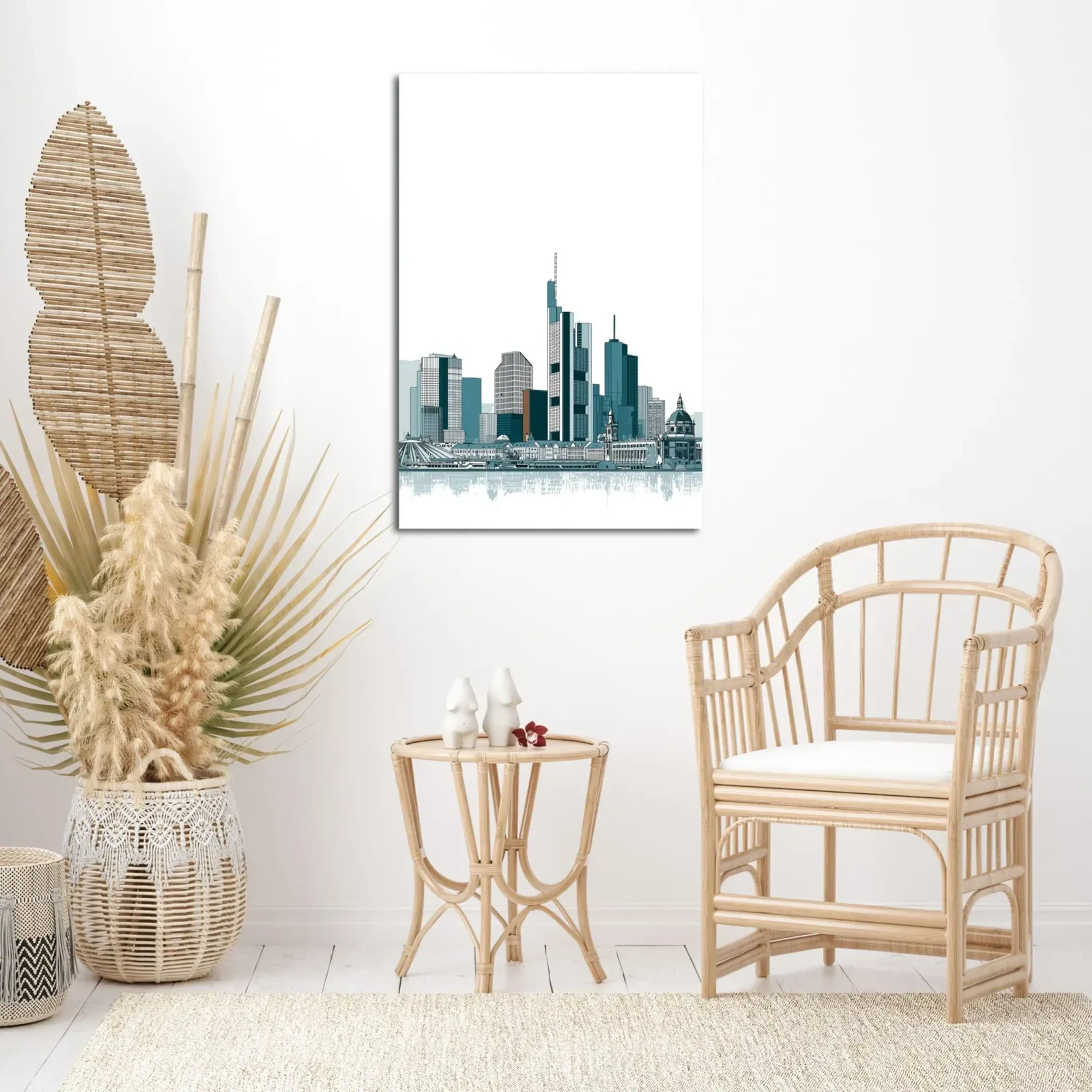 Frankfurter Skyline in Petrol – Ansicht 2