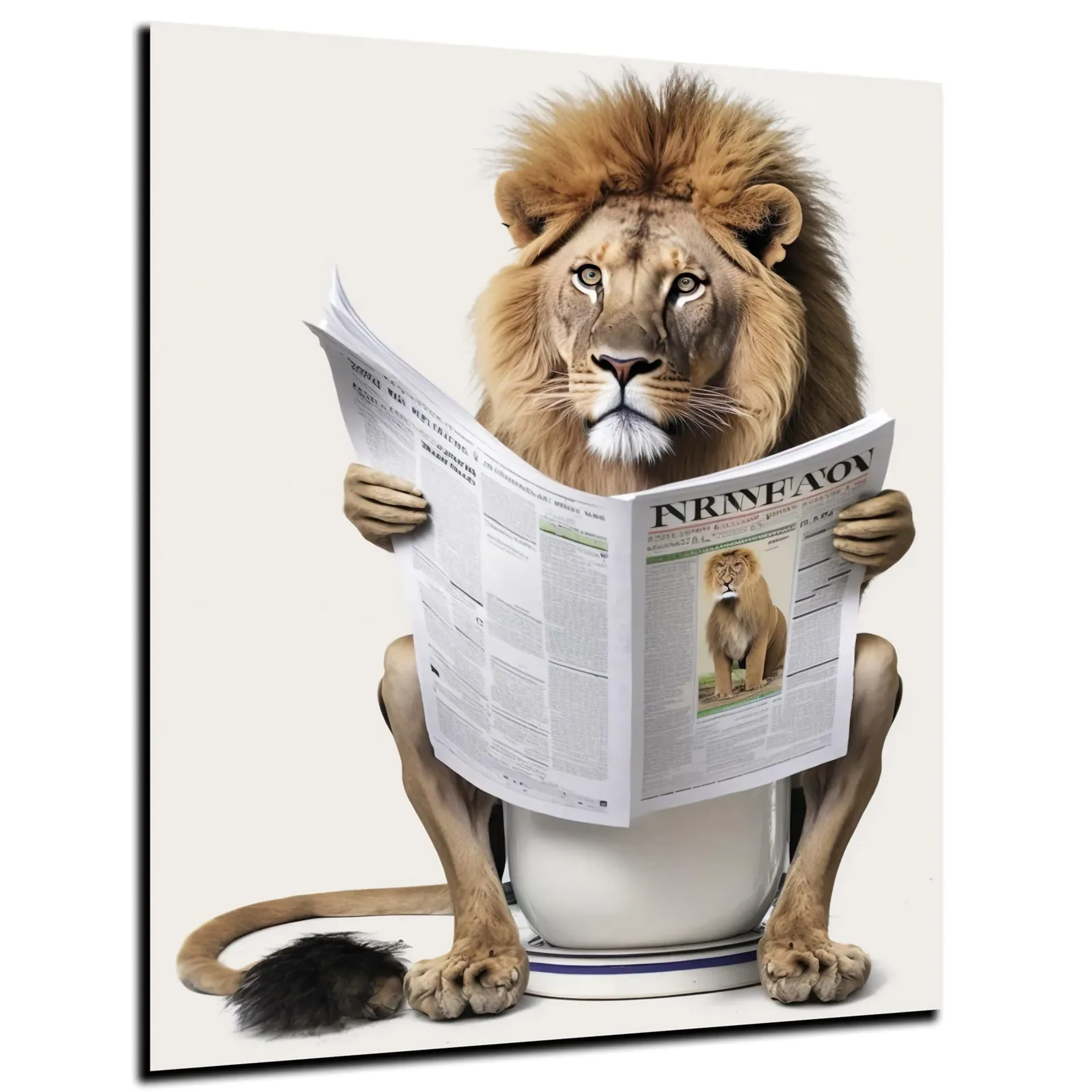 Löwe mit Zeitung – Ansicht 5