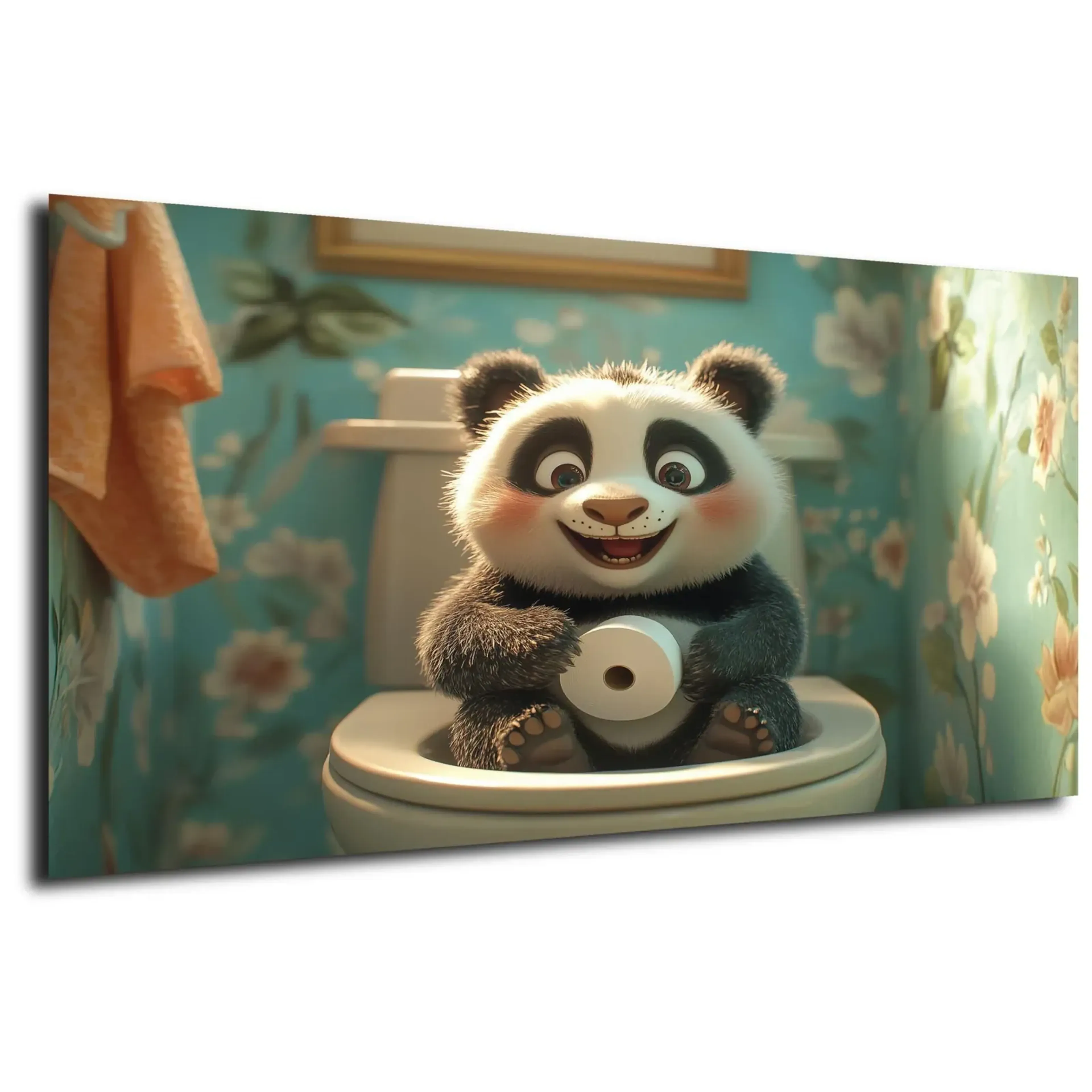 Panda mit Papierrolle – Ansicht 5