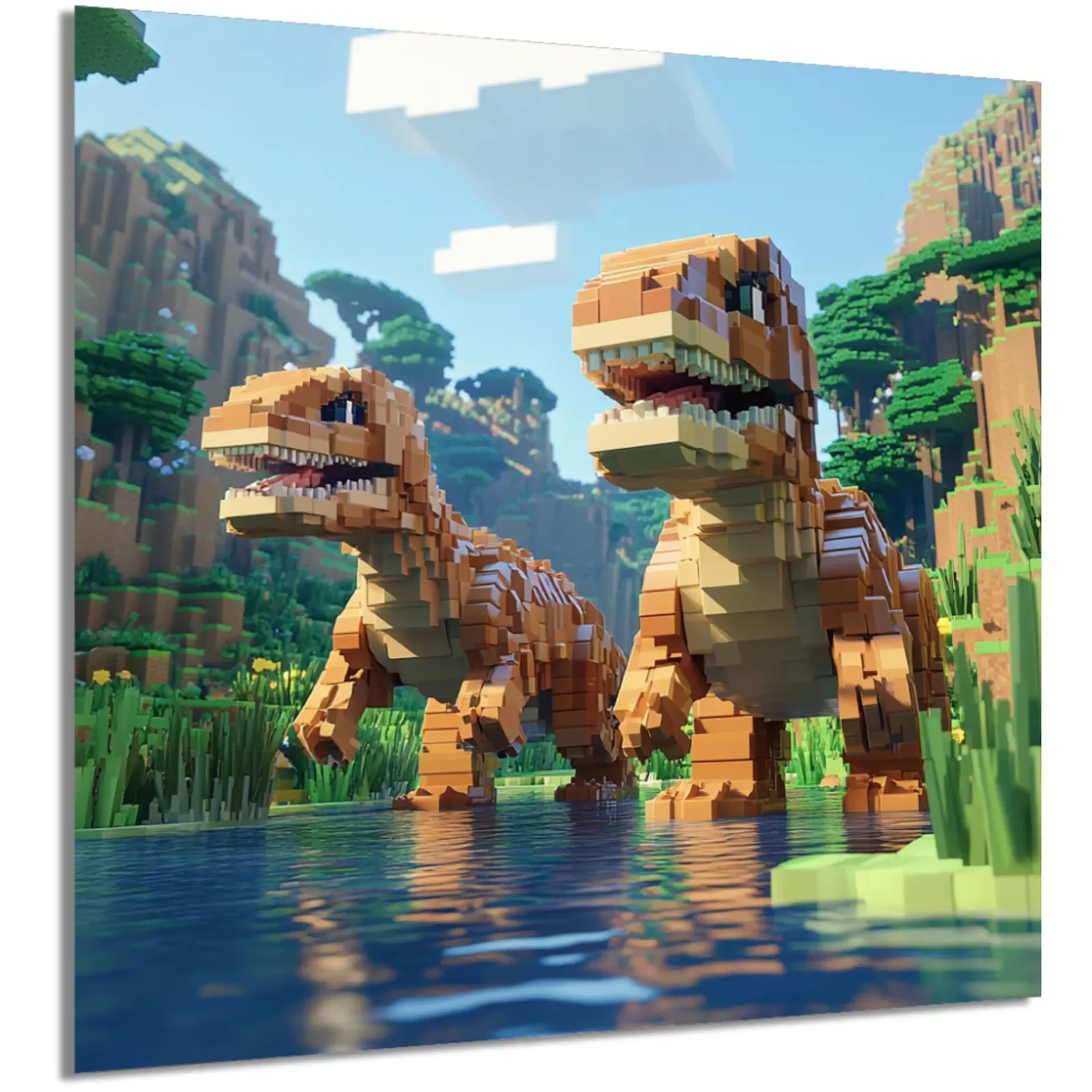 Blockdinos am Fluss – Ansicht 5