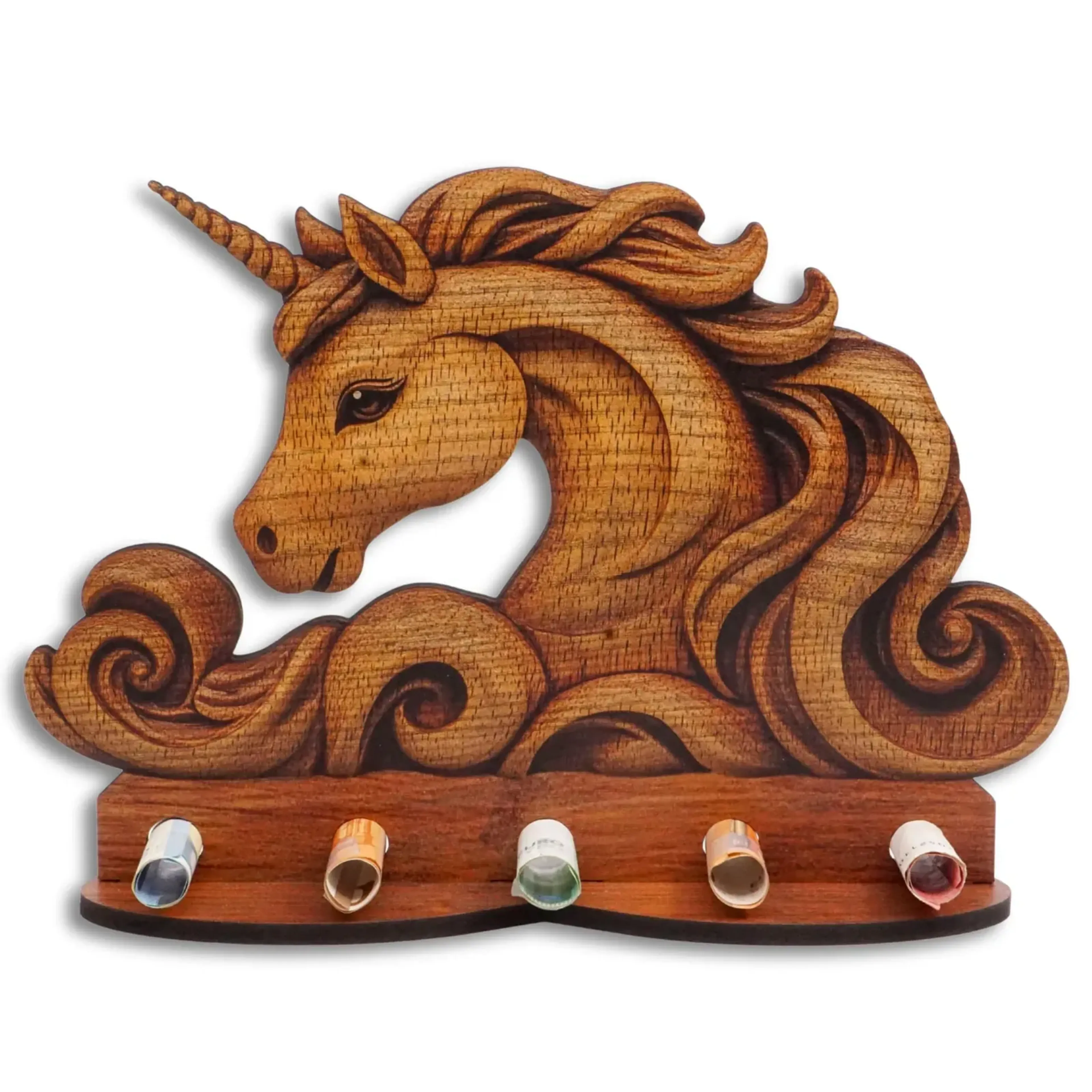 Geldgeschenk „Einhorn“ in Holzoptik