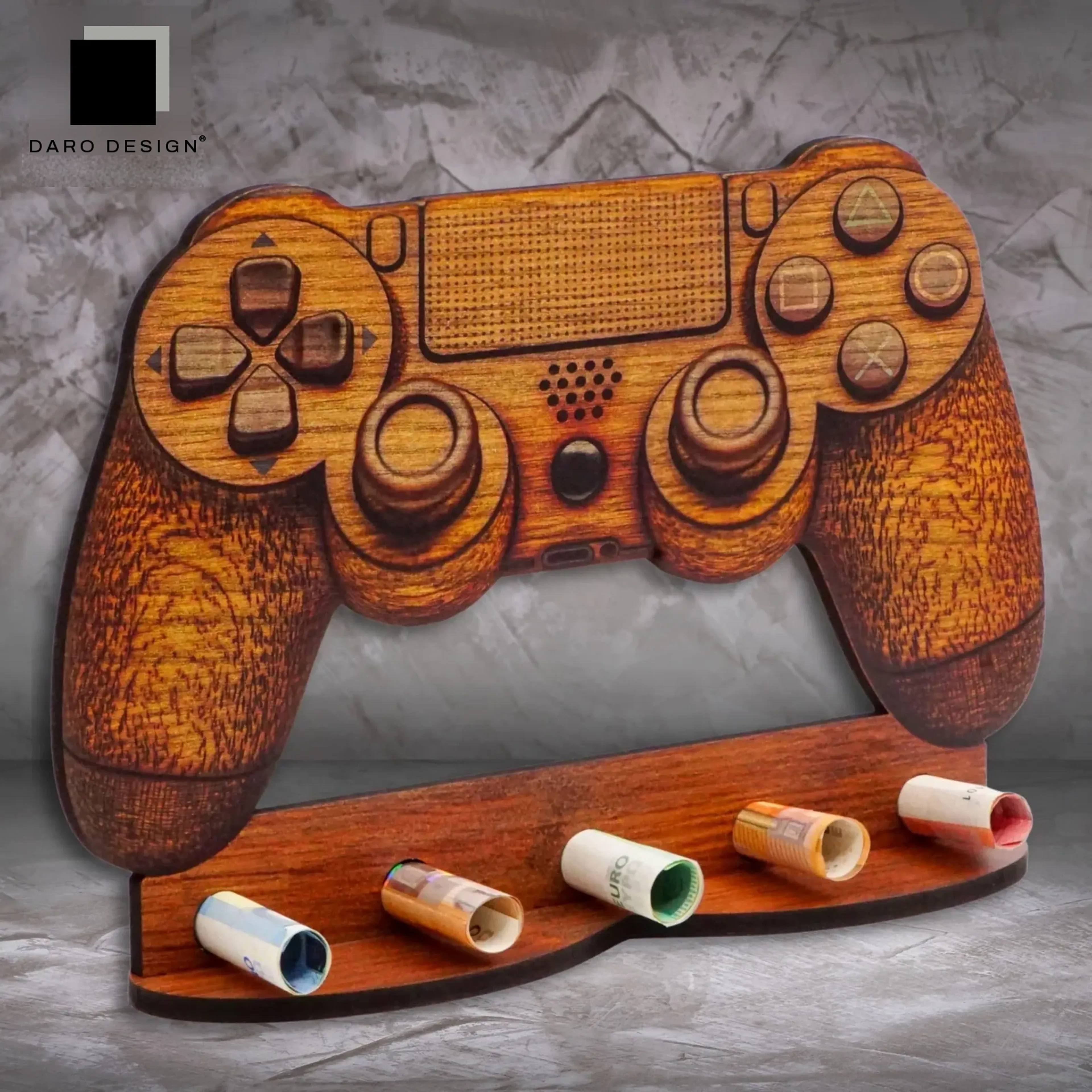 Geldgeschenk „Controller“ in Holzoptik – Ansicht 3