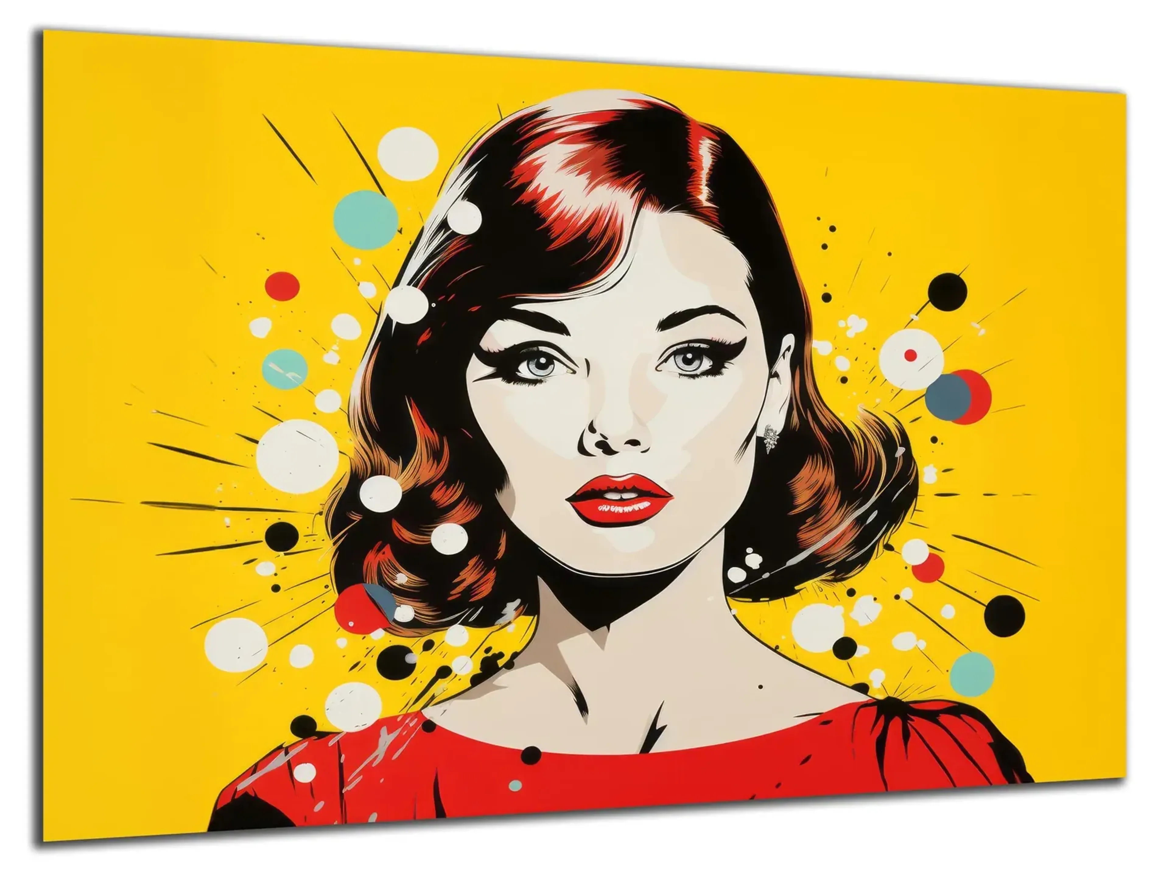 Pop-Art Frau in Gelb – Ansicht 5