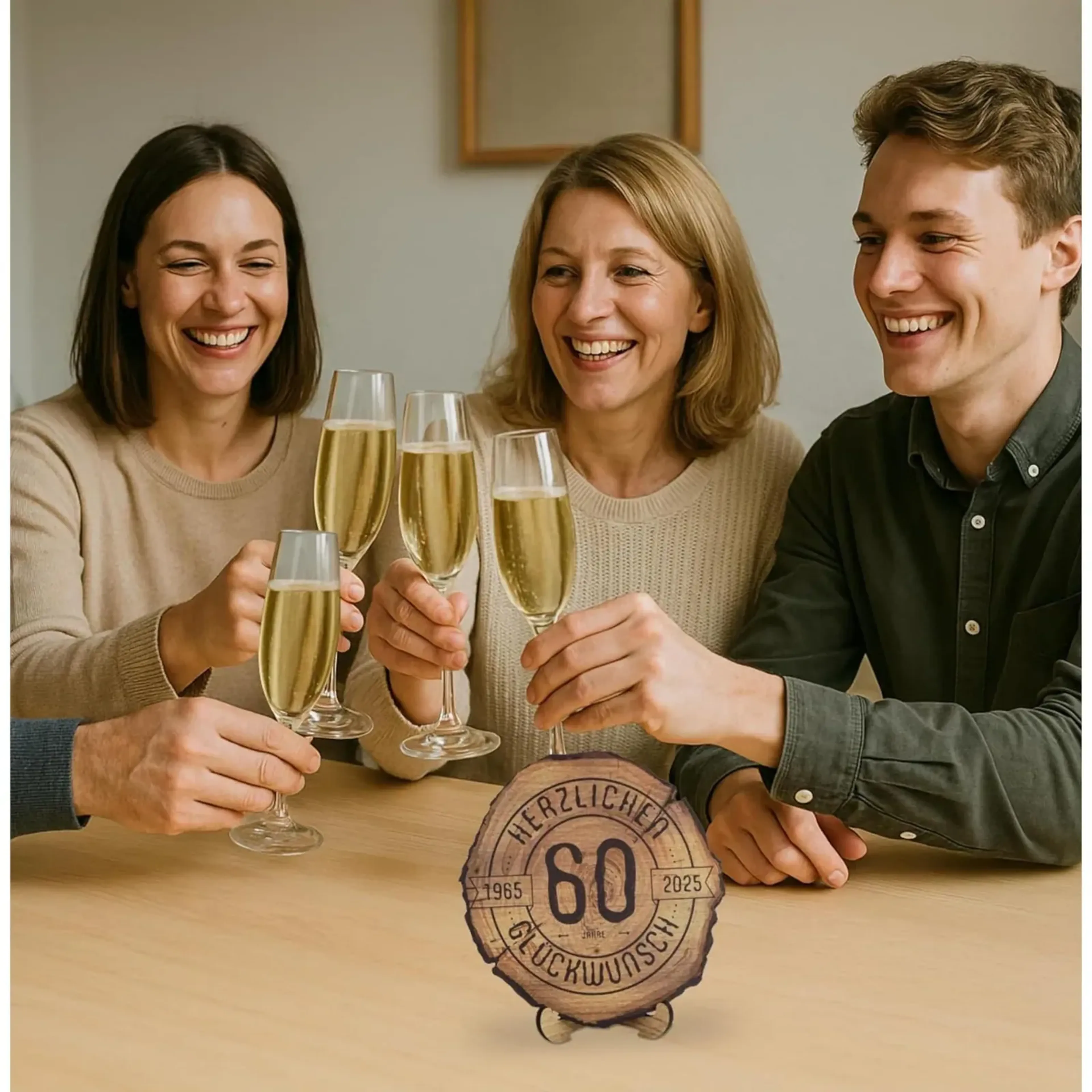 Baumscheibe „Herzlichen Glückwunsch“ zum Geburtstag – Ansicht 2