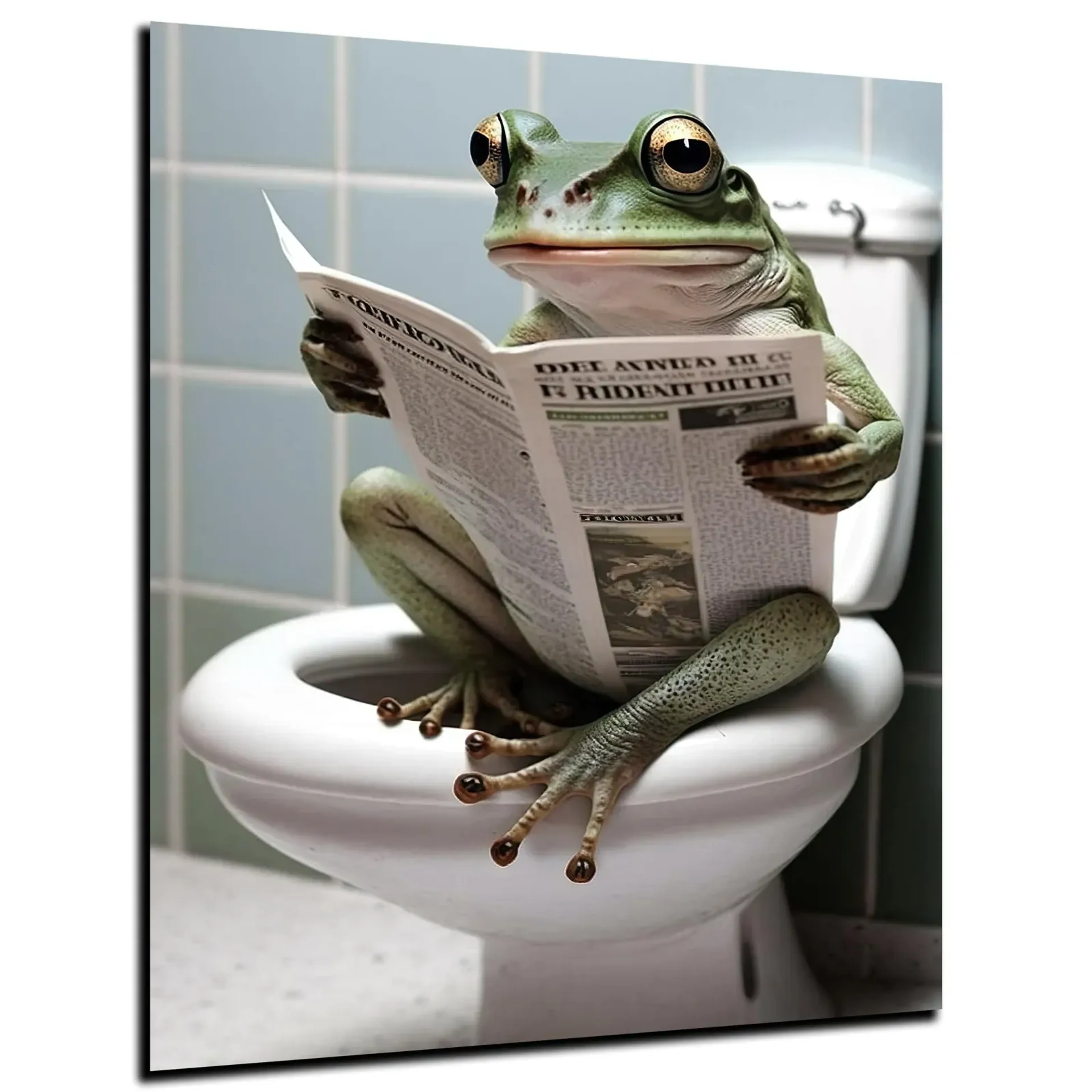 Frosch beim Zeitungslesen – Ansicht 5