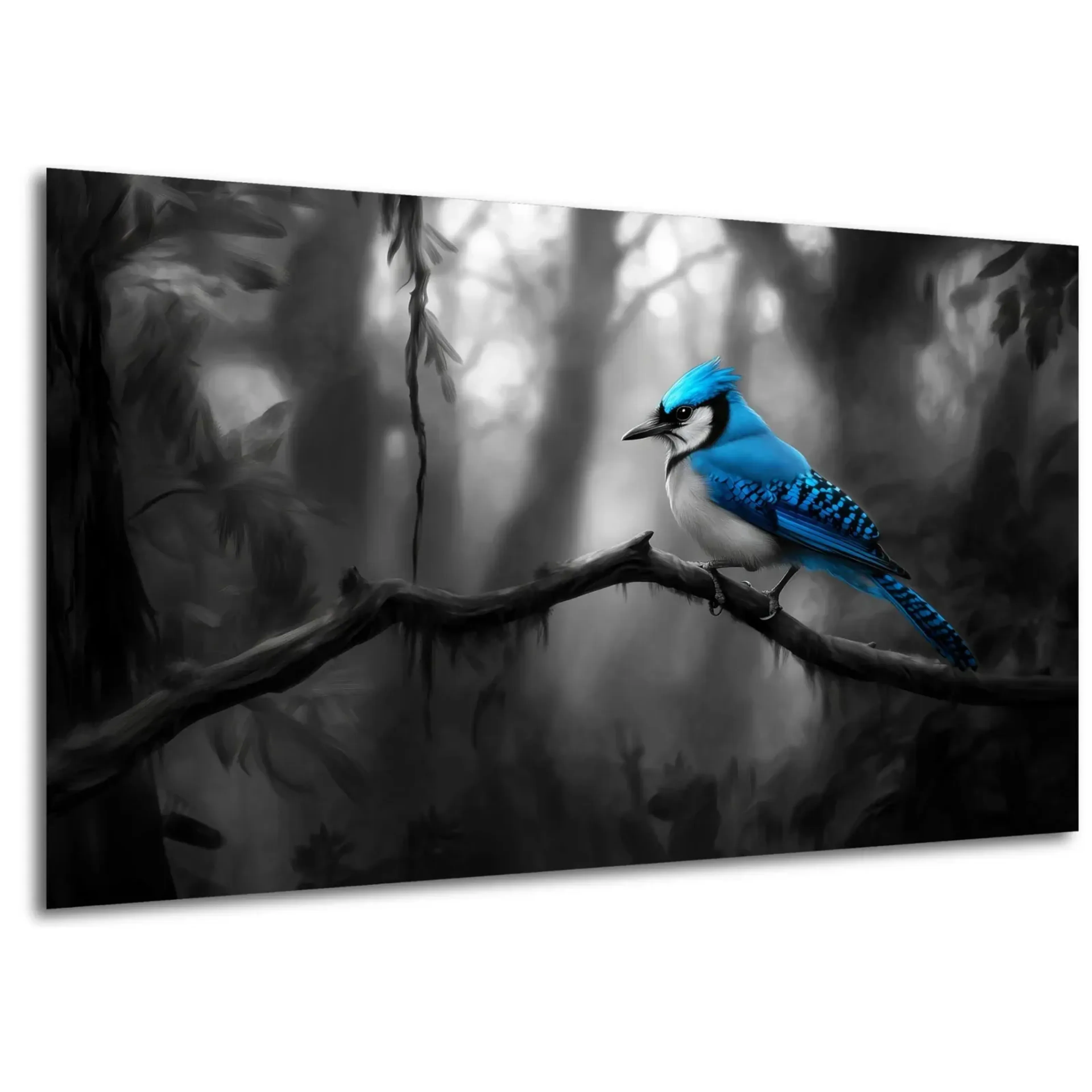 Blauer Vogel im Wald – Ansicht 5
