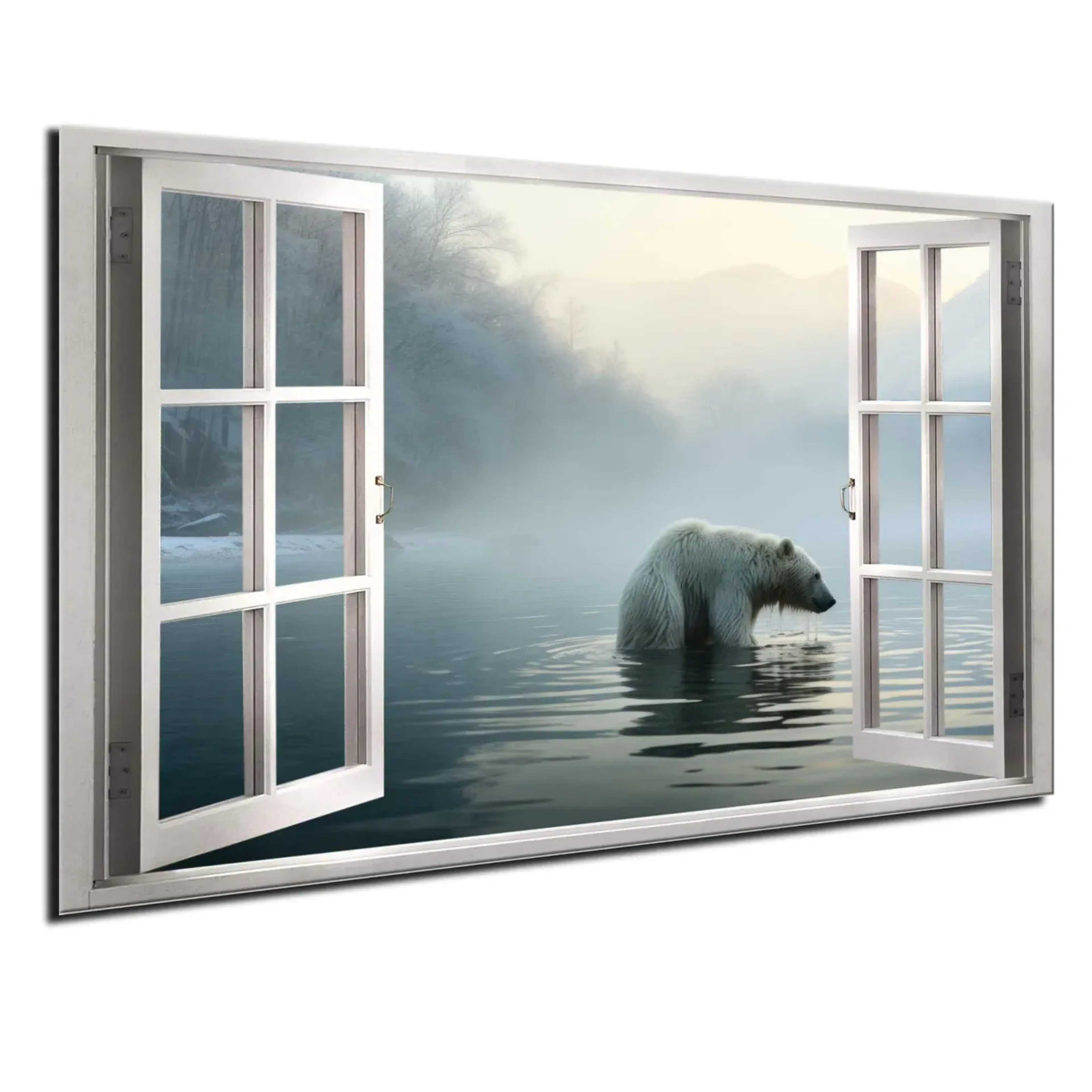 Eisbär im Nebel – Ansicht 5