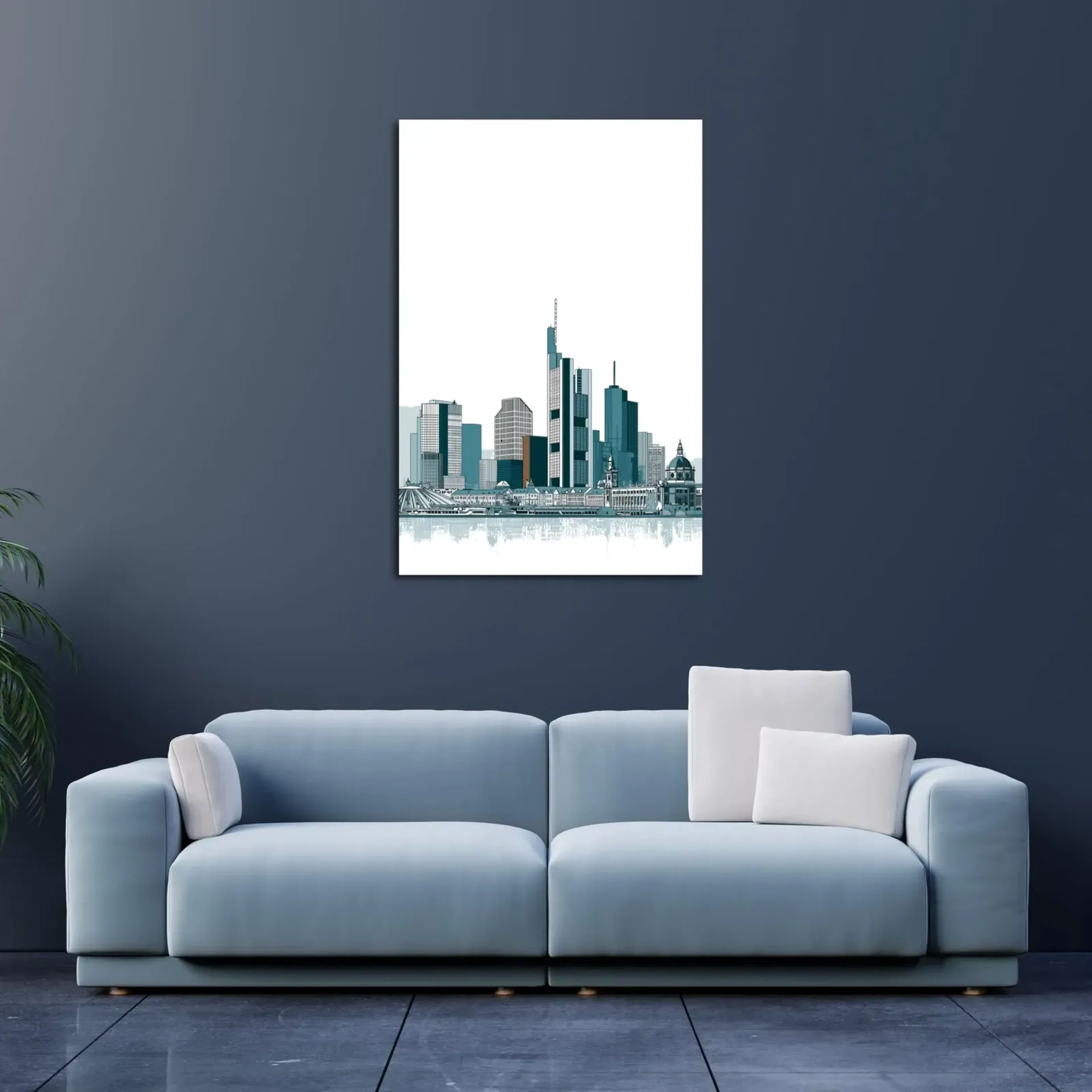 Frankfurter Skyline in Petrol – Ansicht 5