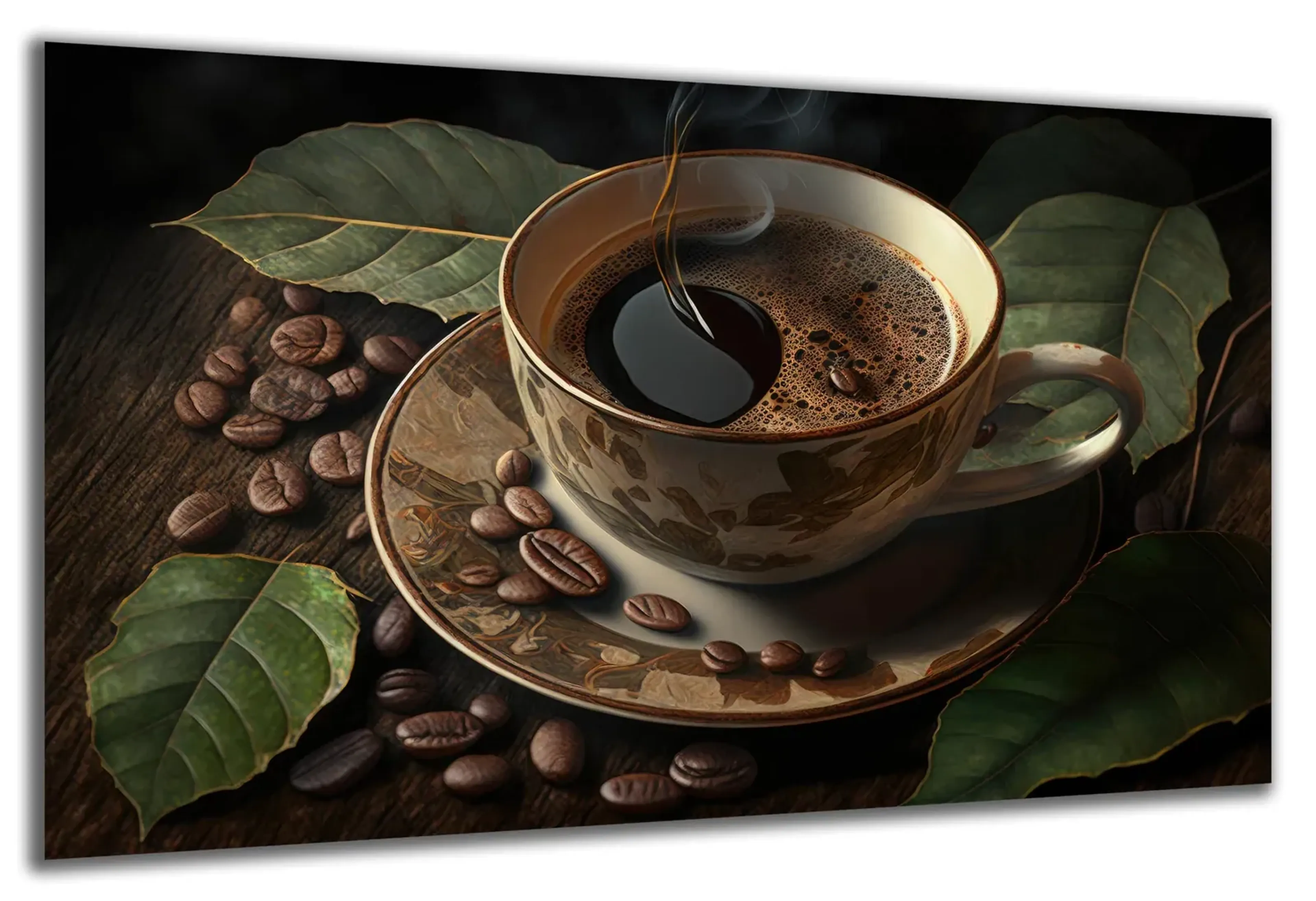 Kaffeetasse mit Blättern – Ansicht 5