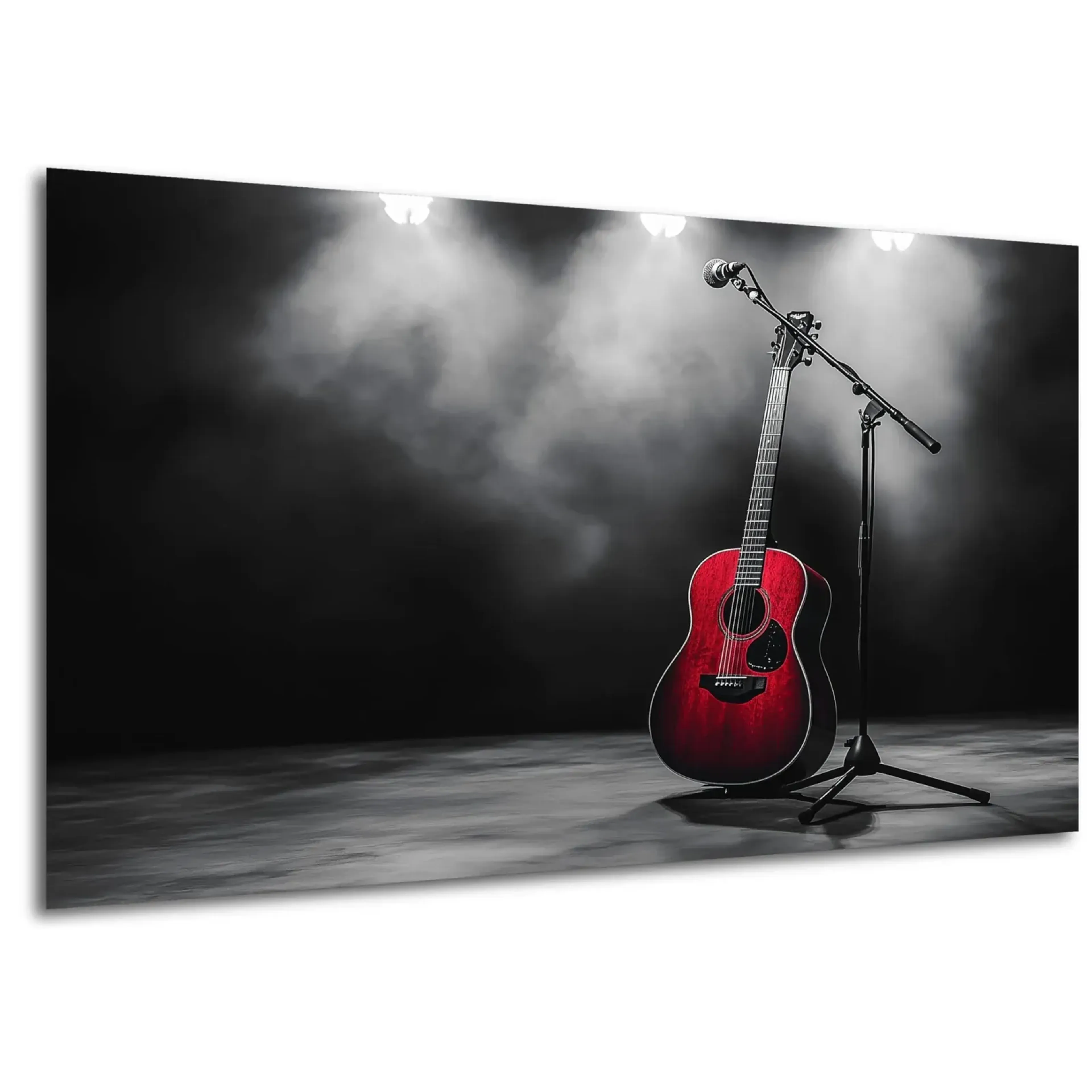 Rote Gitarre im Bühnenlicht – Ansicht 5