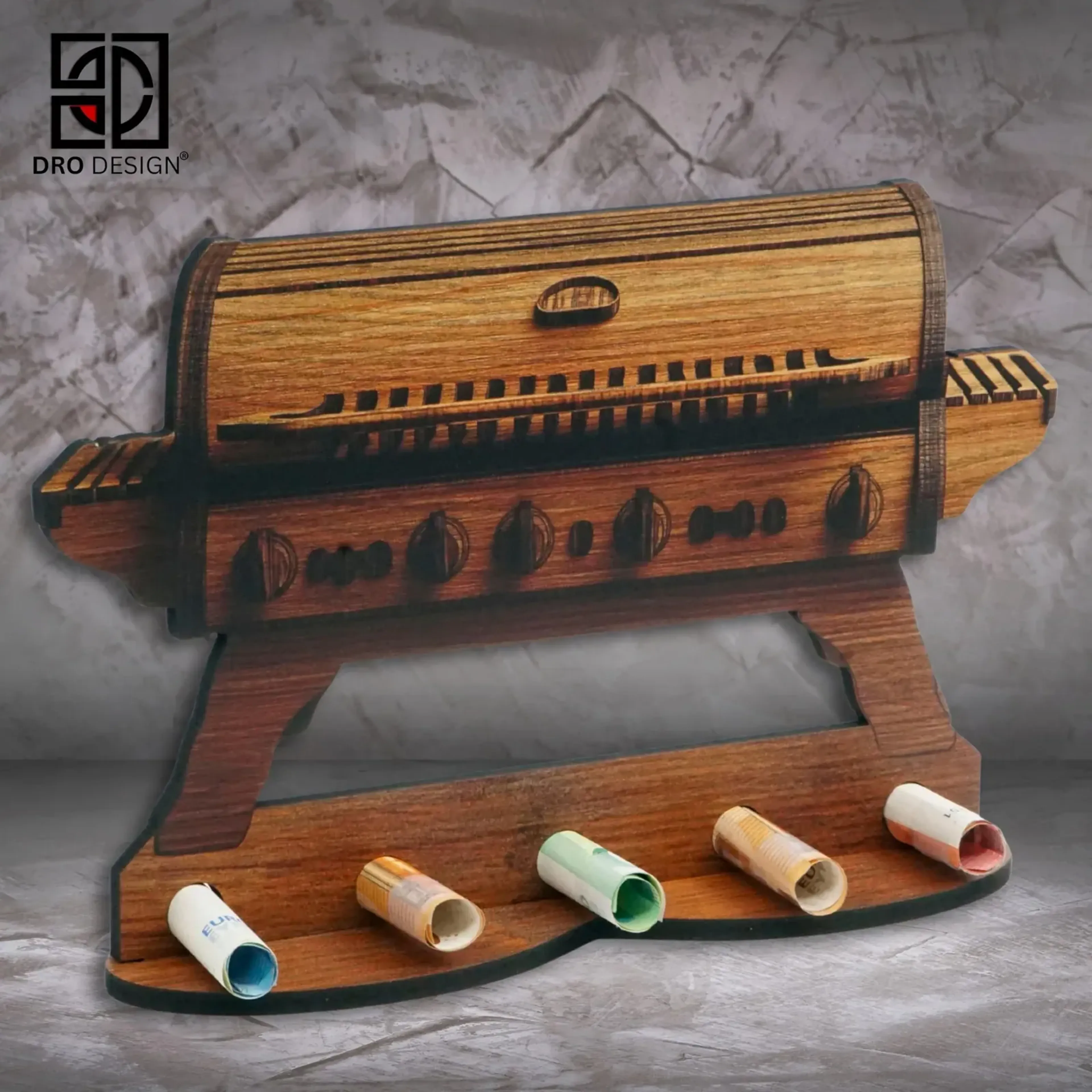 Geldgeschenk „Gasgrill“ in Holzoptik – Ansicht 3