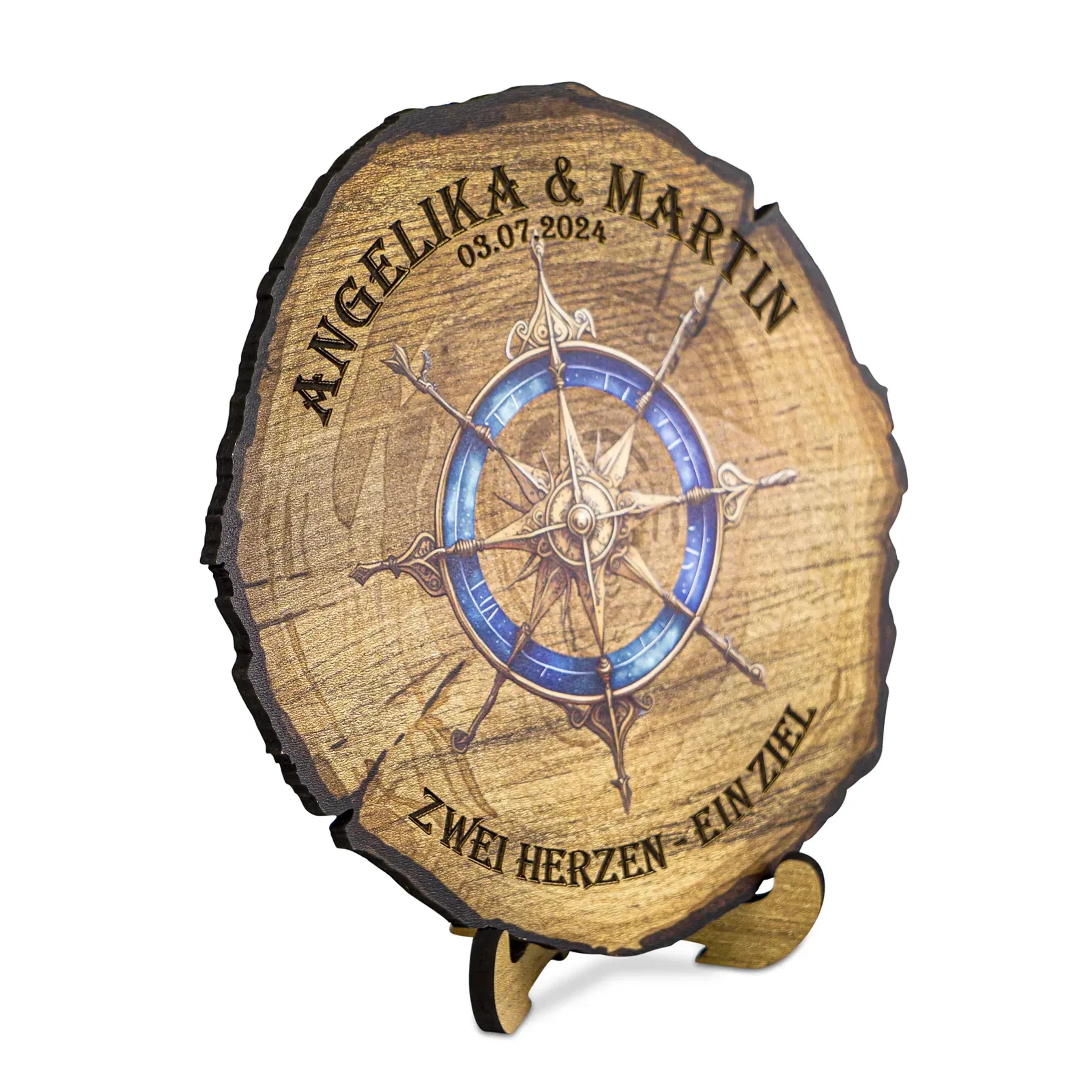 Holzscheibe mit Name, Datum und Motiv – Ansicht 8