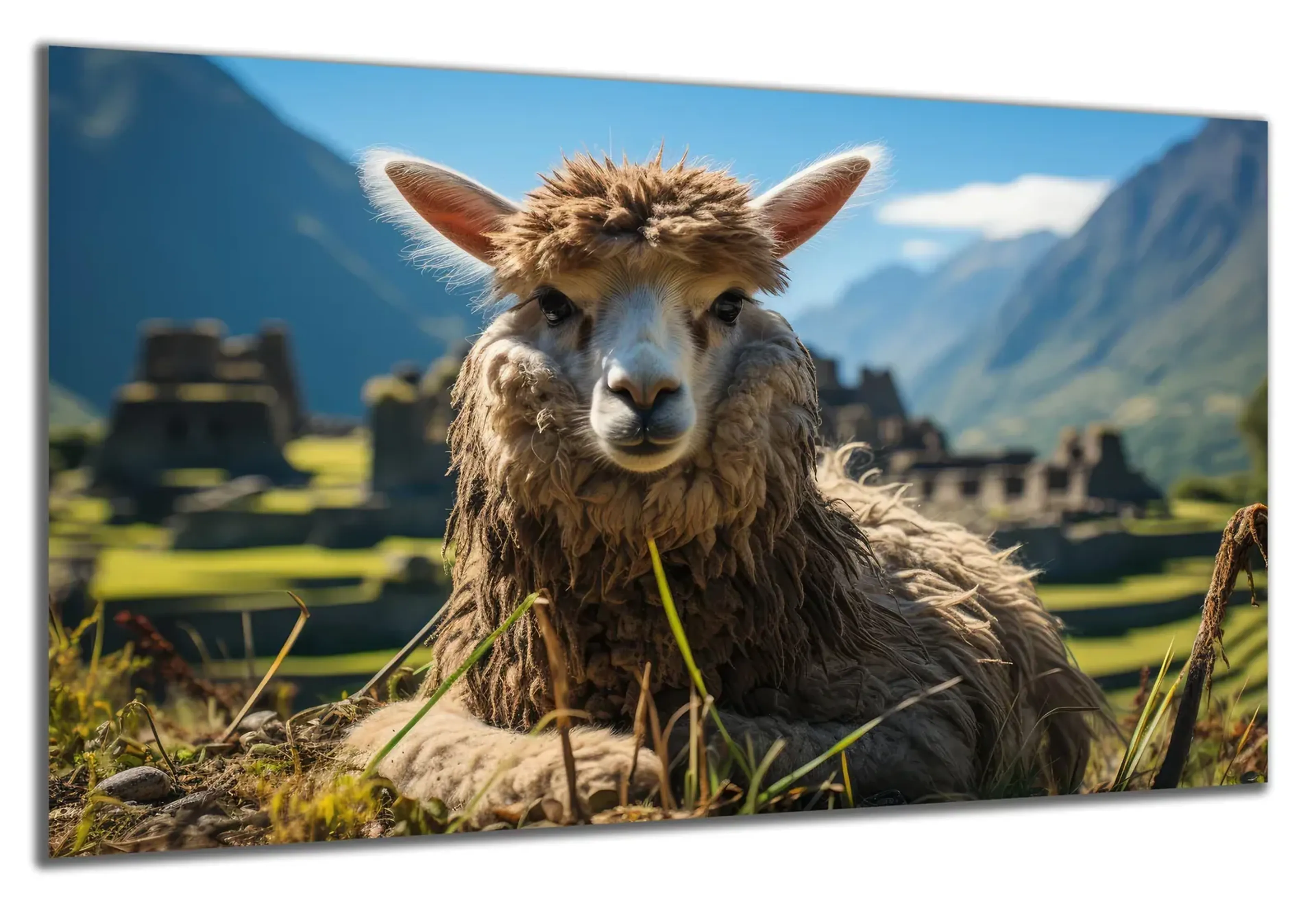 Lama vor alten Mauern – Ansicht 5