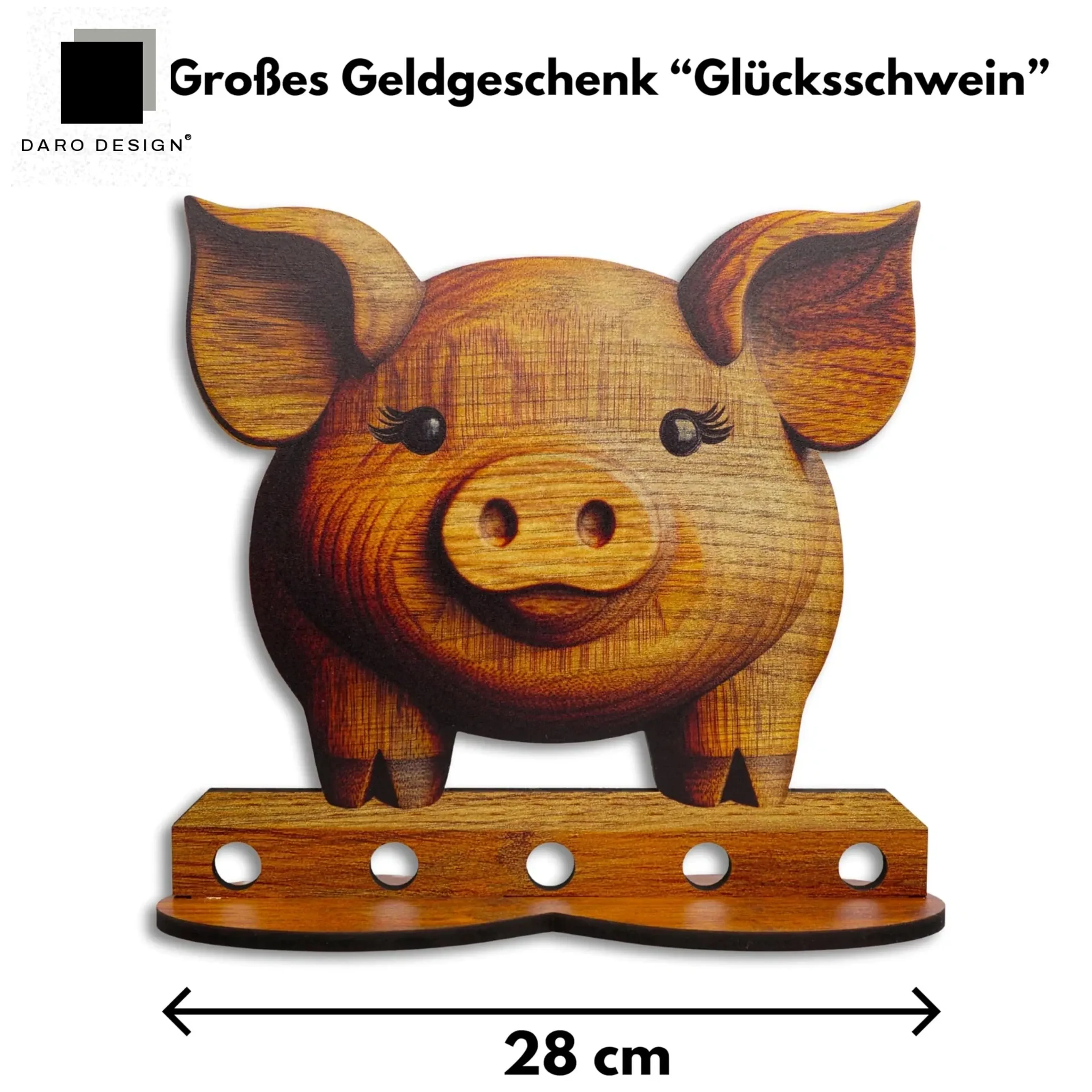 Großes Geldgeschenk „Glücksschwein“ – Ansicht 2