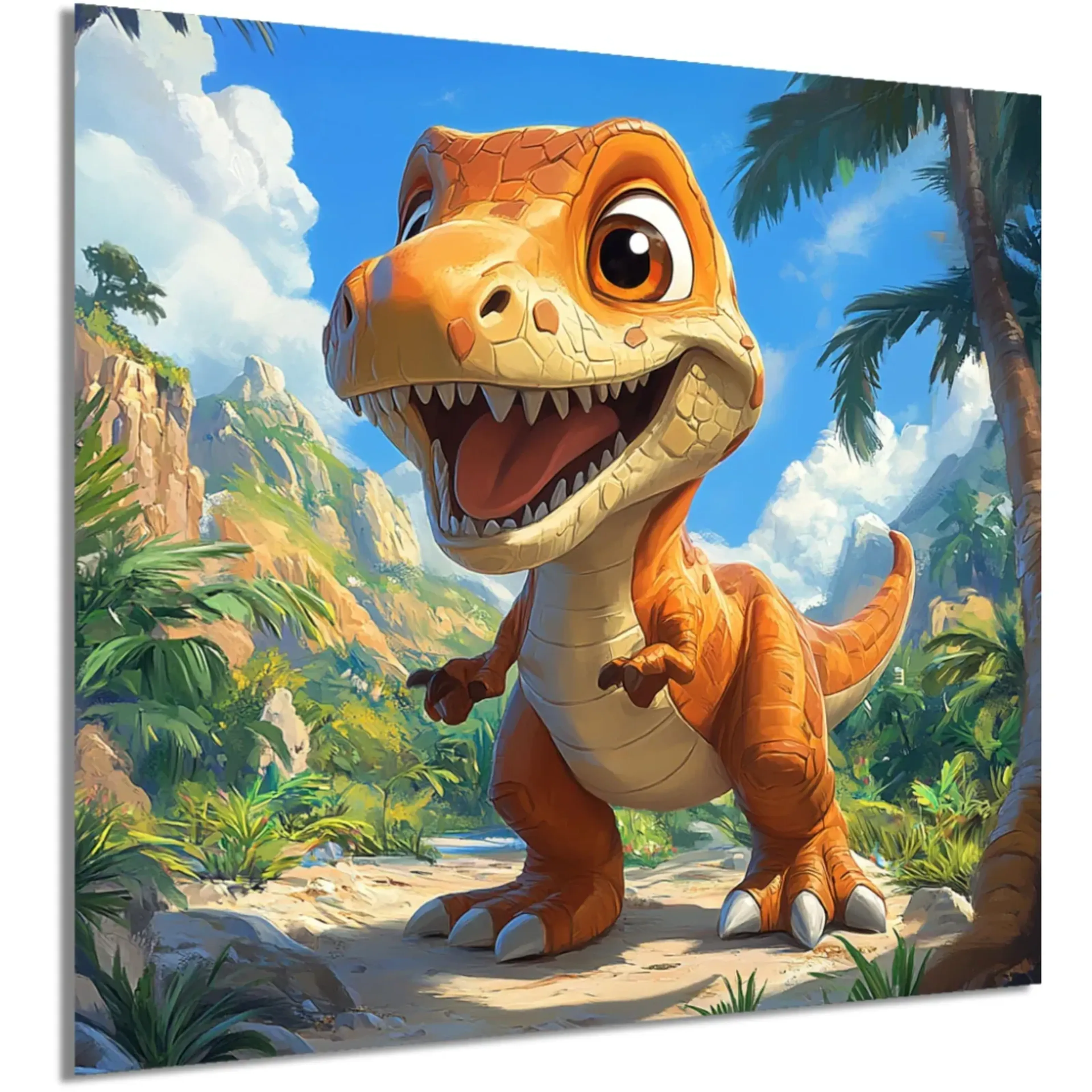 Fröhlicher Dino unter Palmen – Ansicht 5