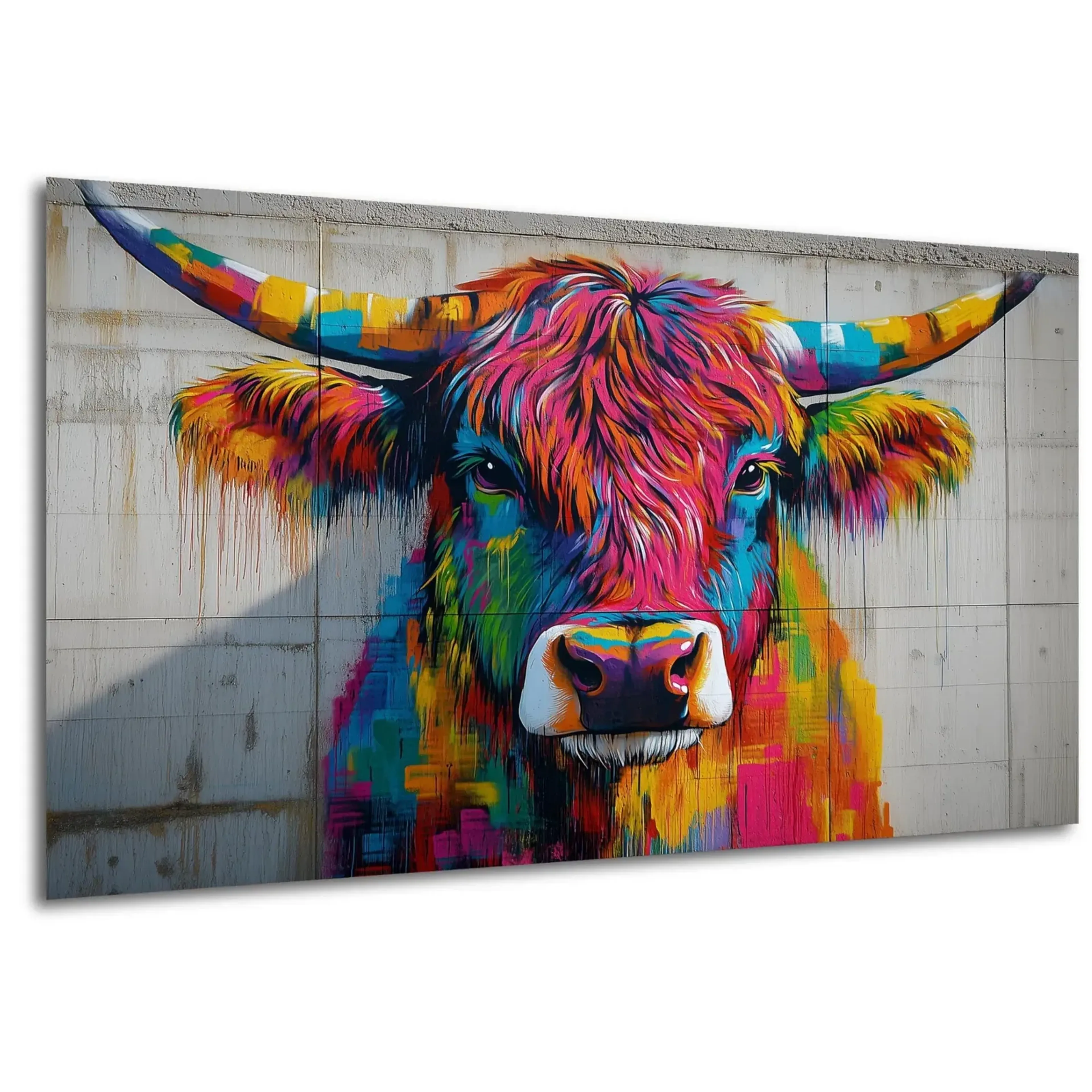 Hochlandrind in Graffitioptik – Ansicht 5