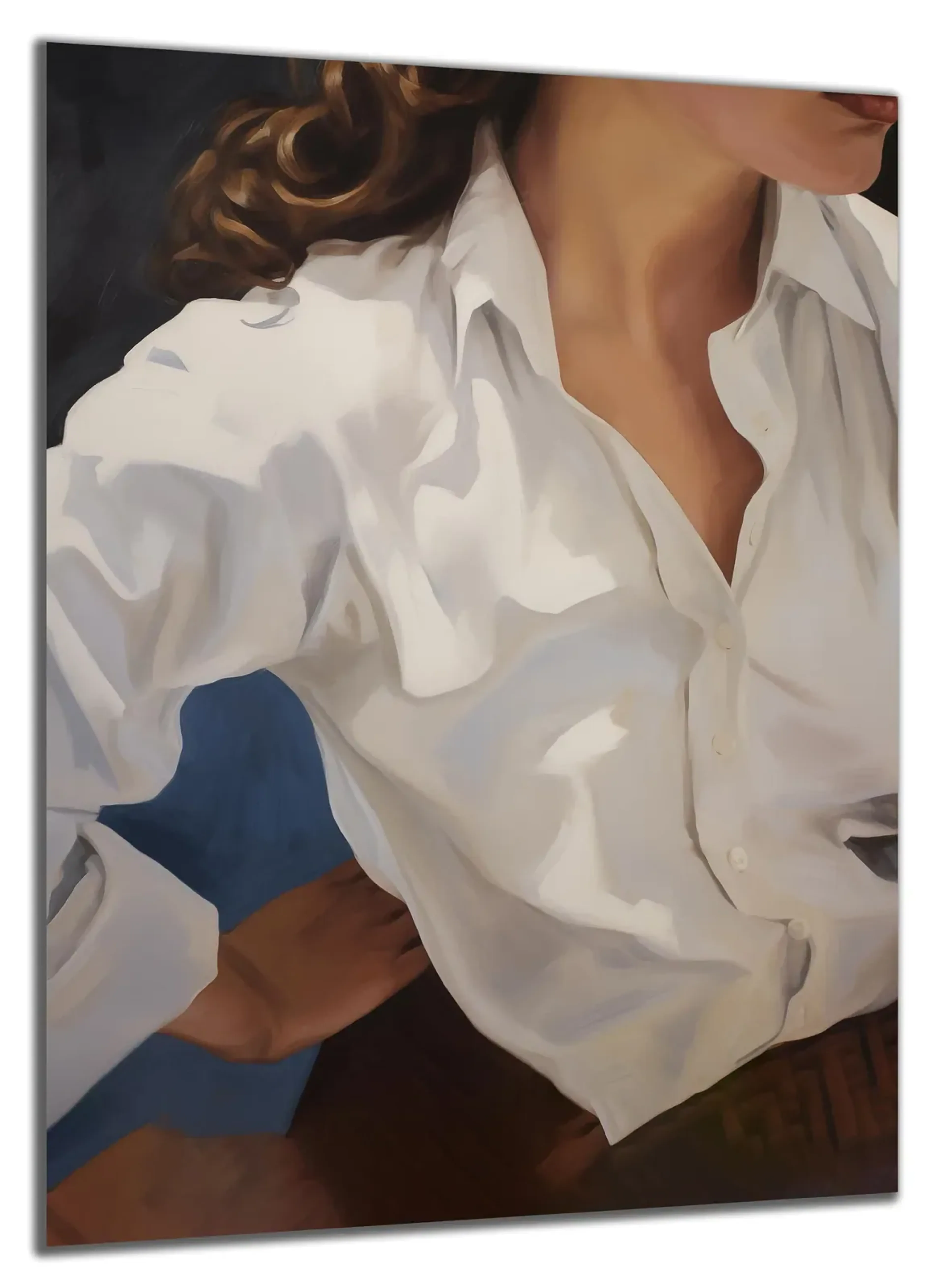 Weiße Bluse mit Hüftstütz – Ansicht 5