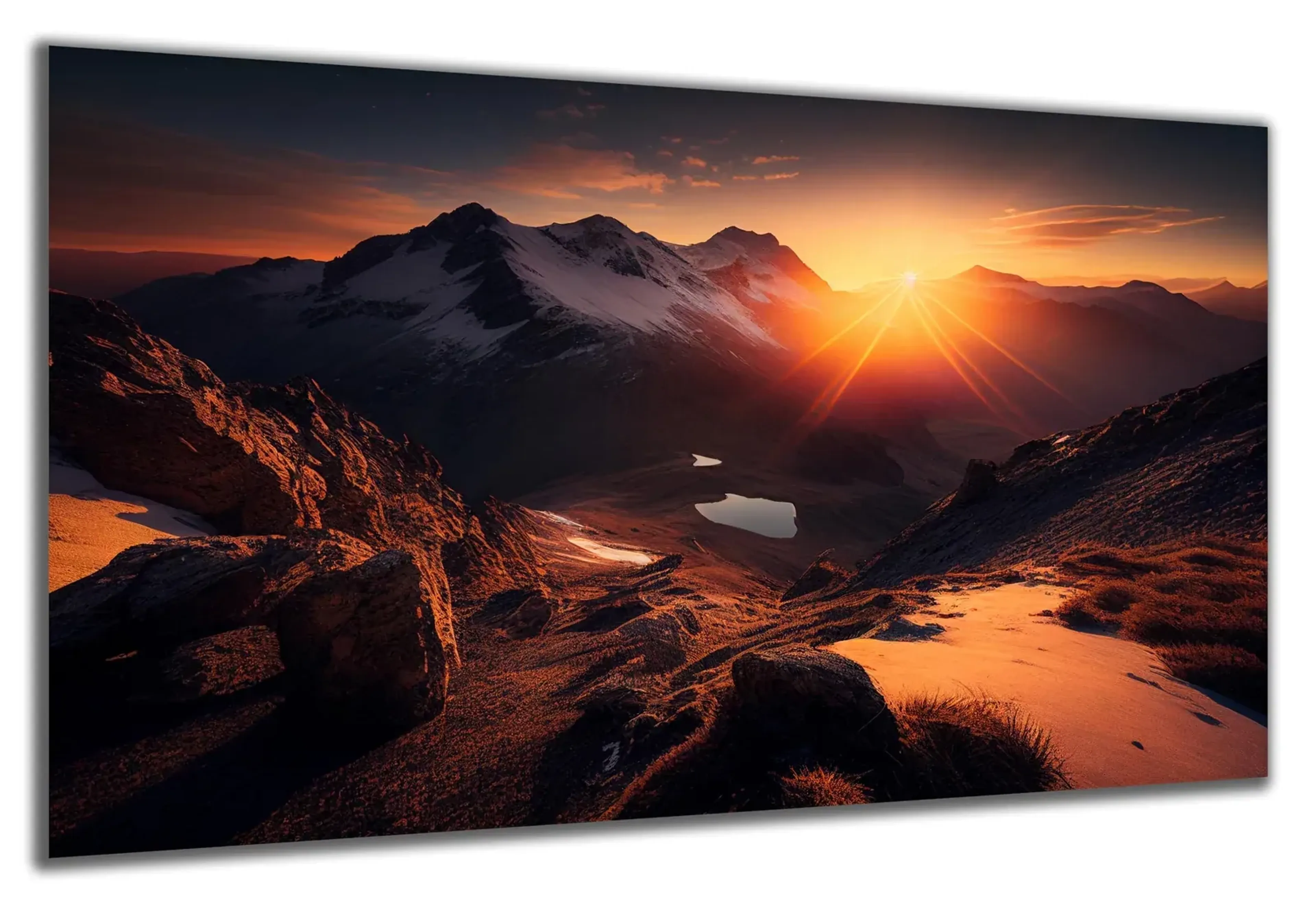 Sonnenuntergang über dem Bergtal – Ansicht 5