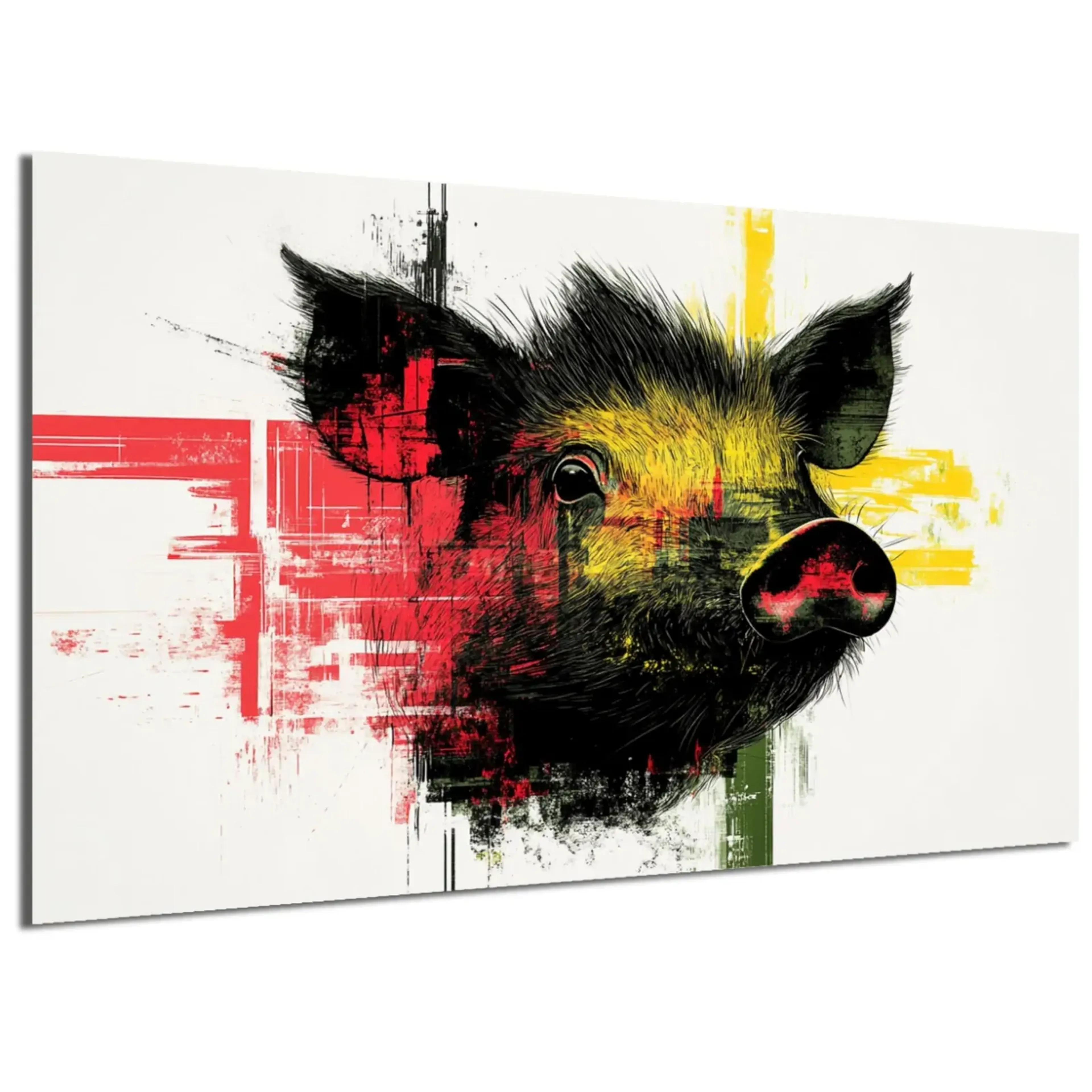 Wildschwein auf hellem Grund – Ansicht 5